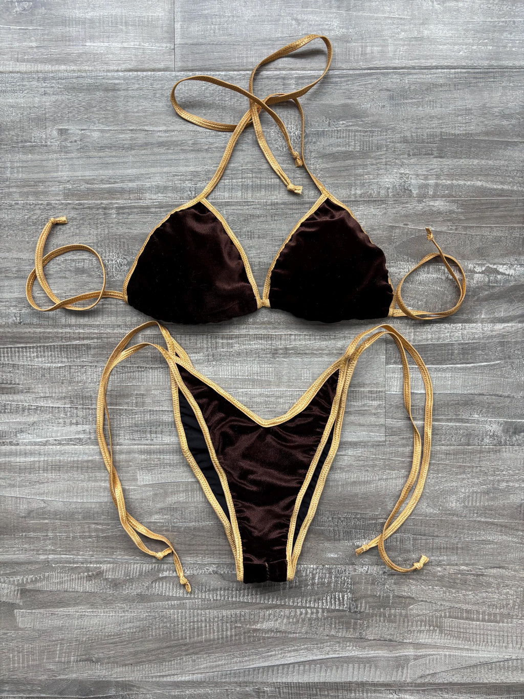 Practice Posing Suit - Chocolate Velvet