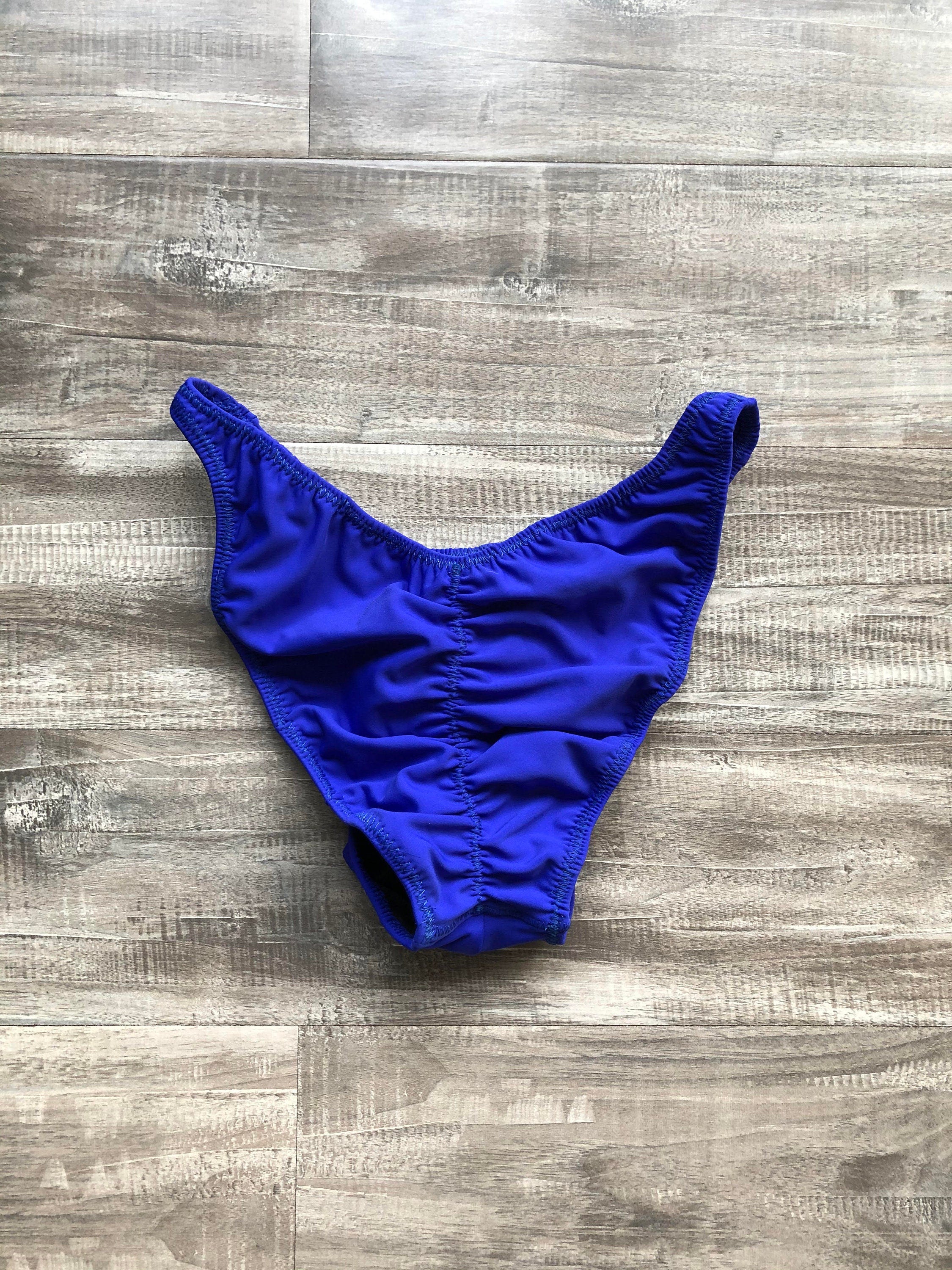 Custom Men's Bodybuilding Competition Trunks - Matte Cobalt Blue