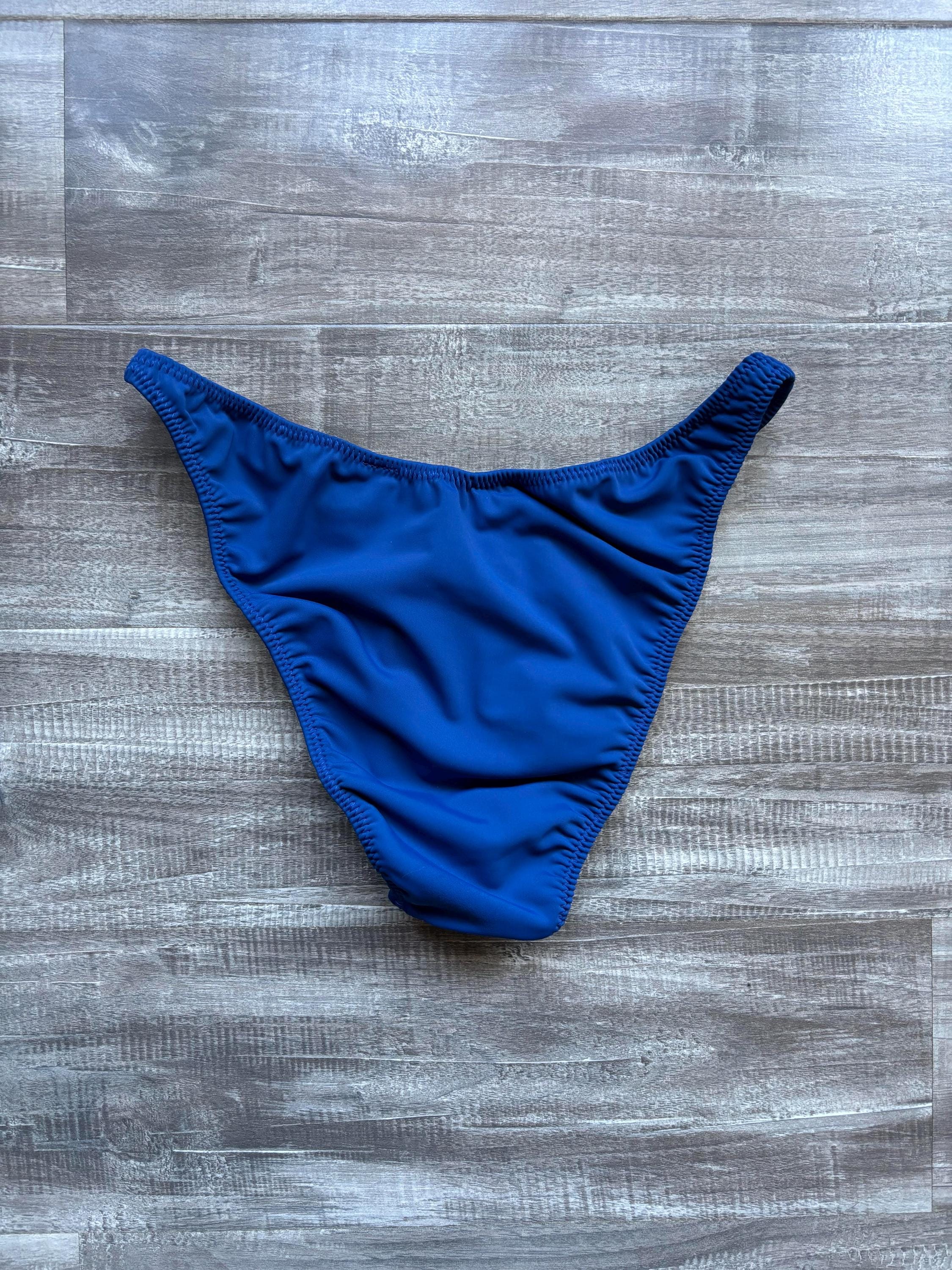 Custom Men's Bodybuilding Competition Trunks - Matte Blue