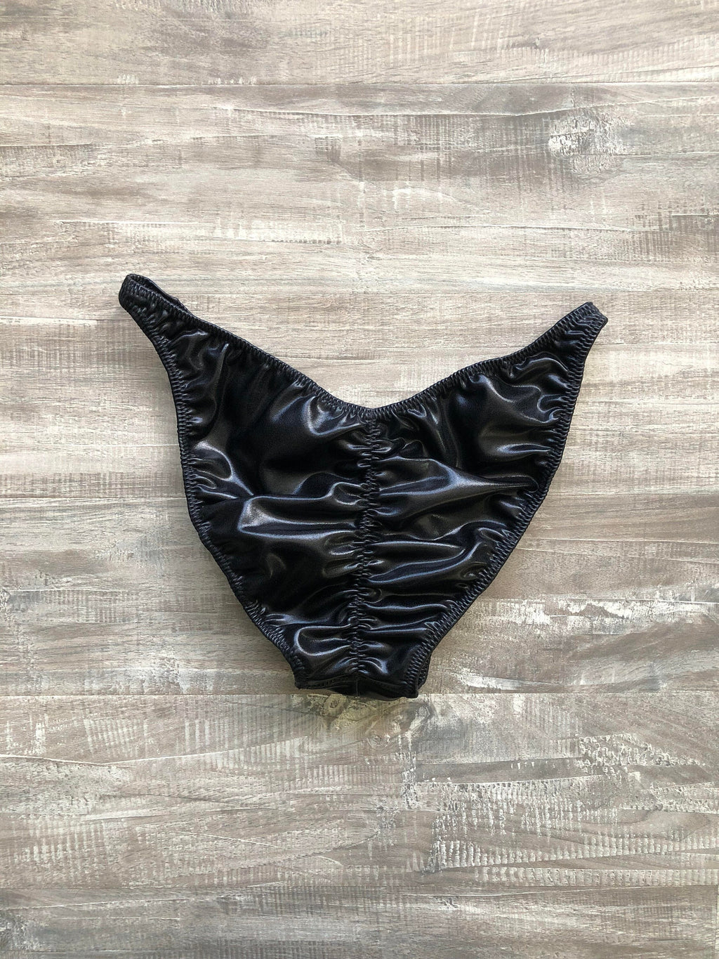 Custom Men's Bodybuilding Competition Trunks - Slick Black