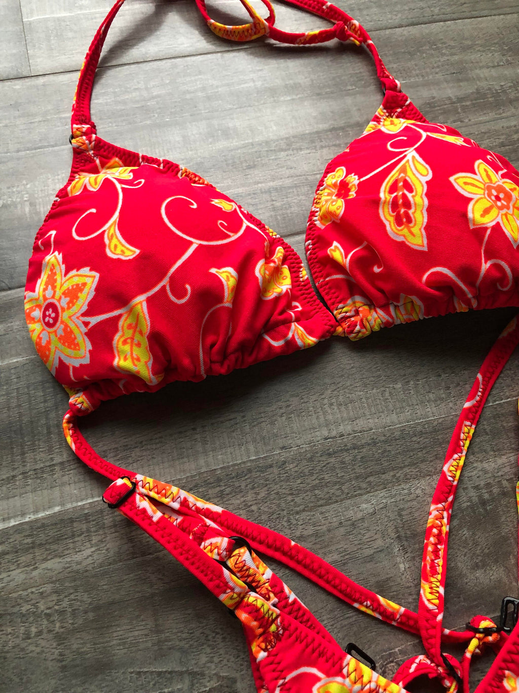 Practice Posing Suit - Red & Yellow Flowers