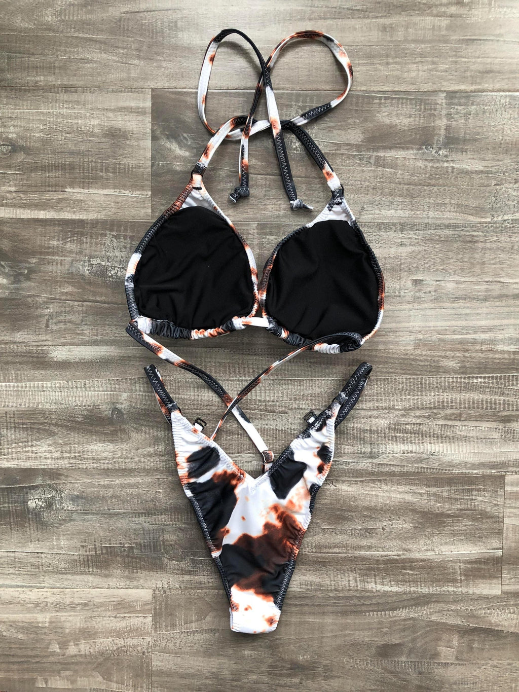 Practice Posing Suit - Cow Print - Brown & Black