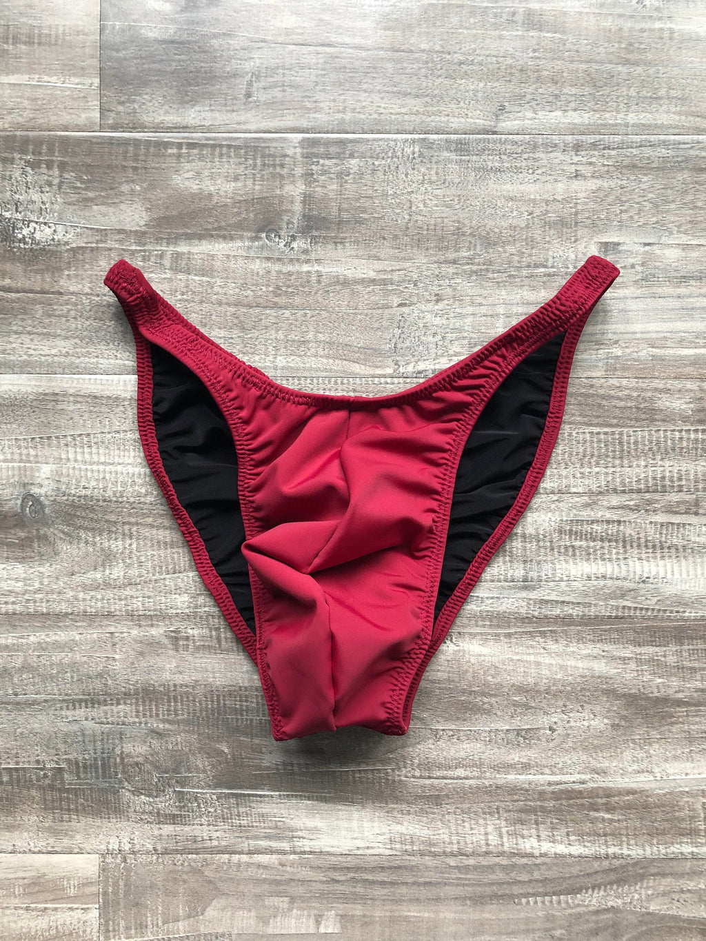 Custom Men's Bodybuilding Competition Trunks - Matte Maroon