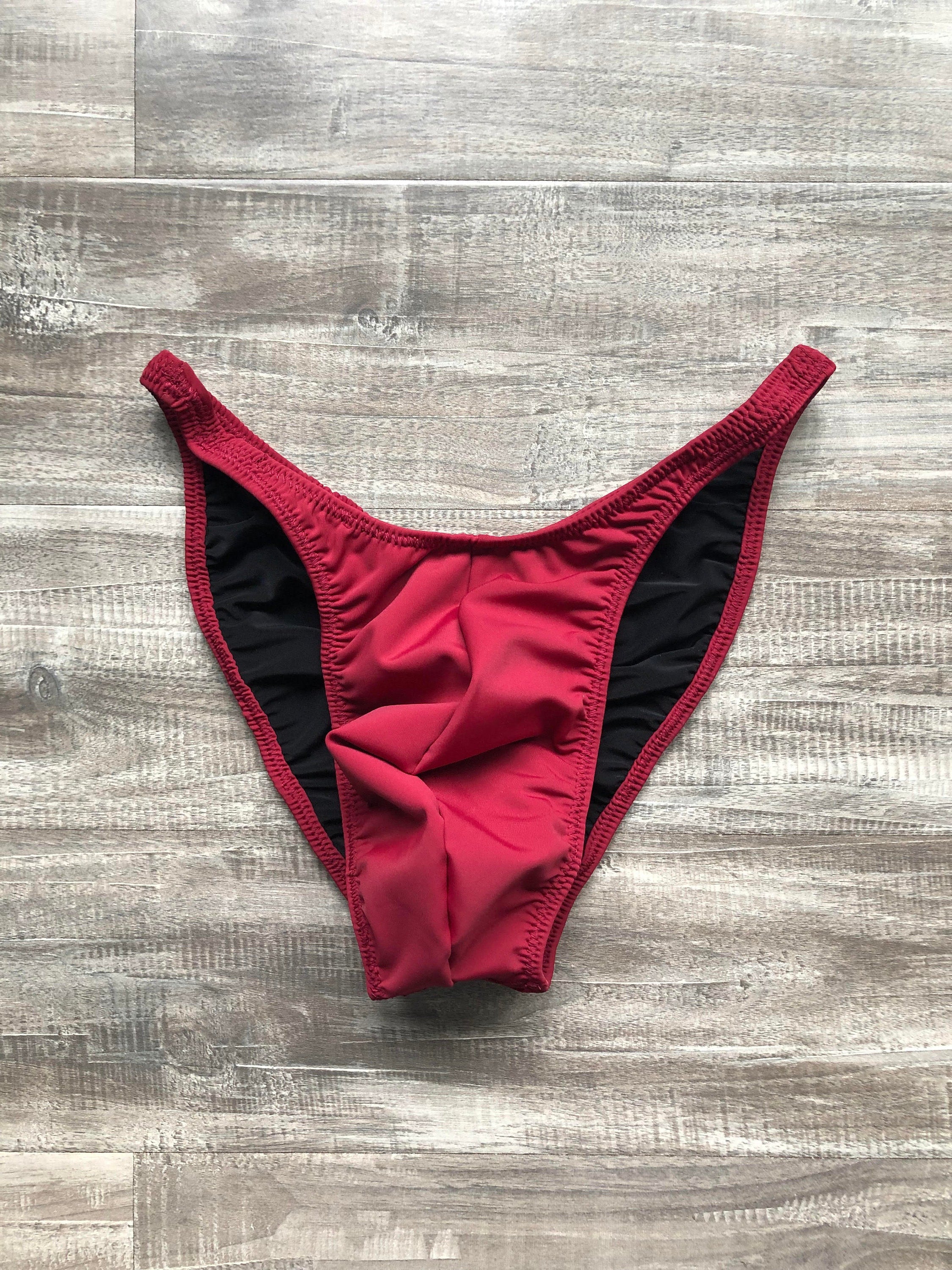Custom Men's Bodybuilding Competition Trunks - Matte Maroon