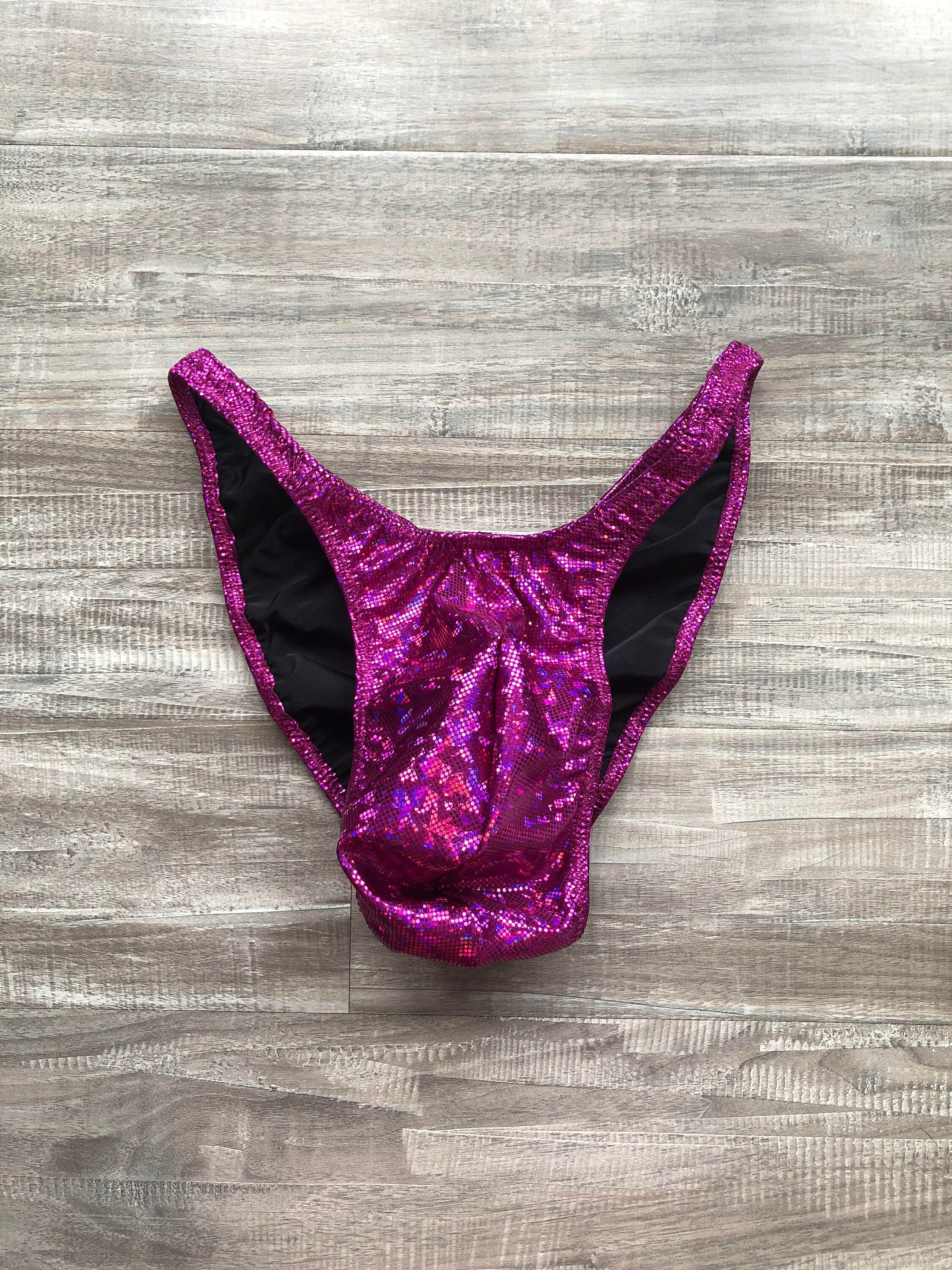 Custom Men's Bodybuilding Competition Trunks - Fuchsia