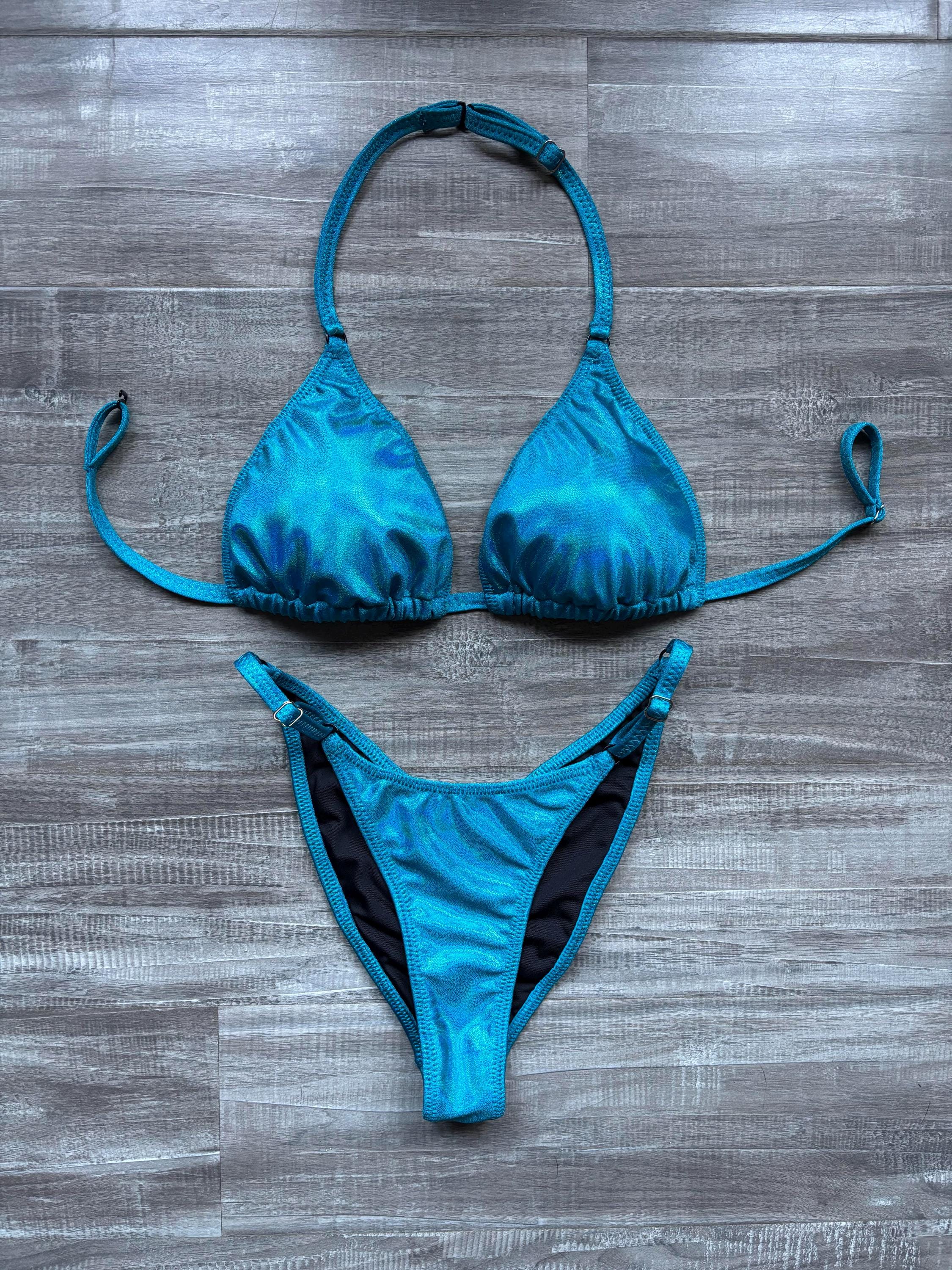 Fit Model Custom Competition Suit - Turquoise Shimmer