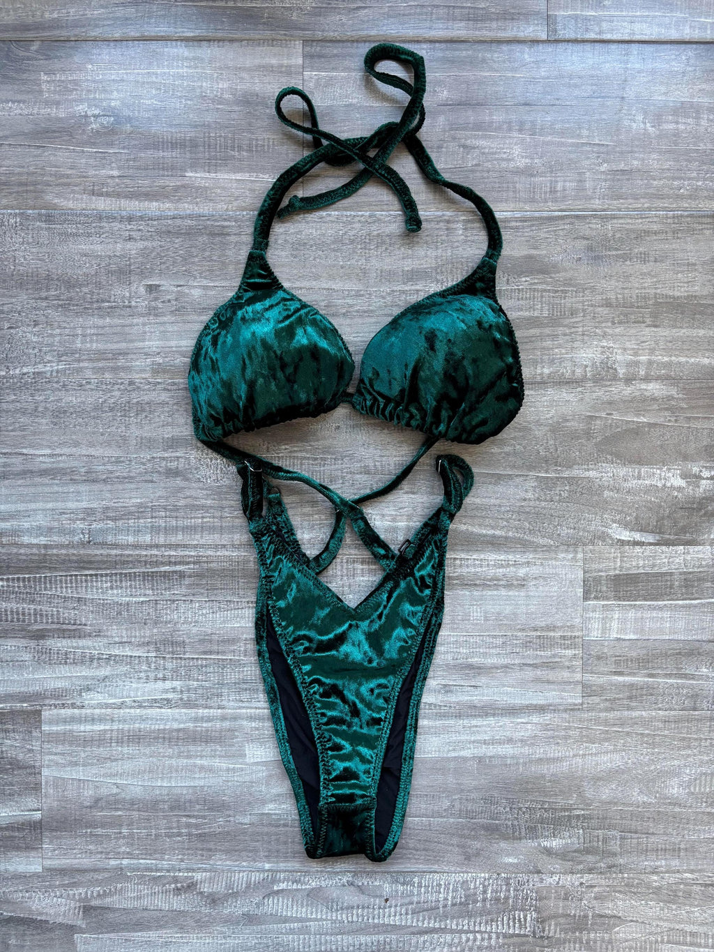 Practice Posing Suit - Emerald Velvet