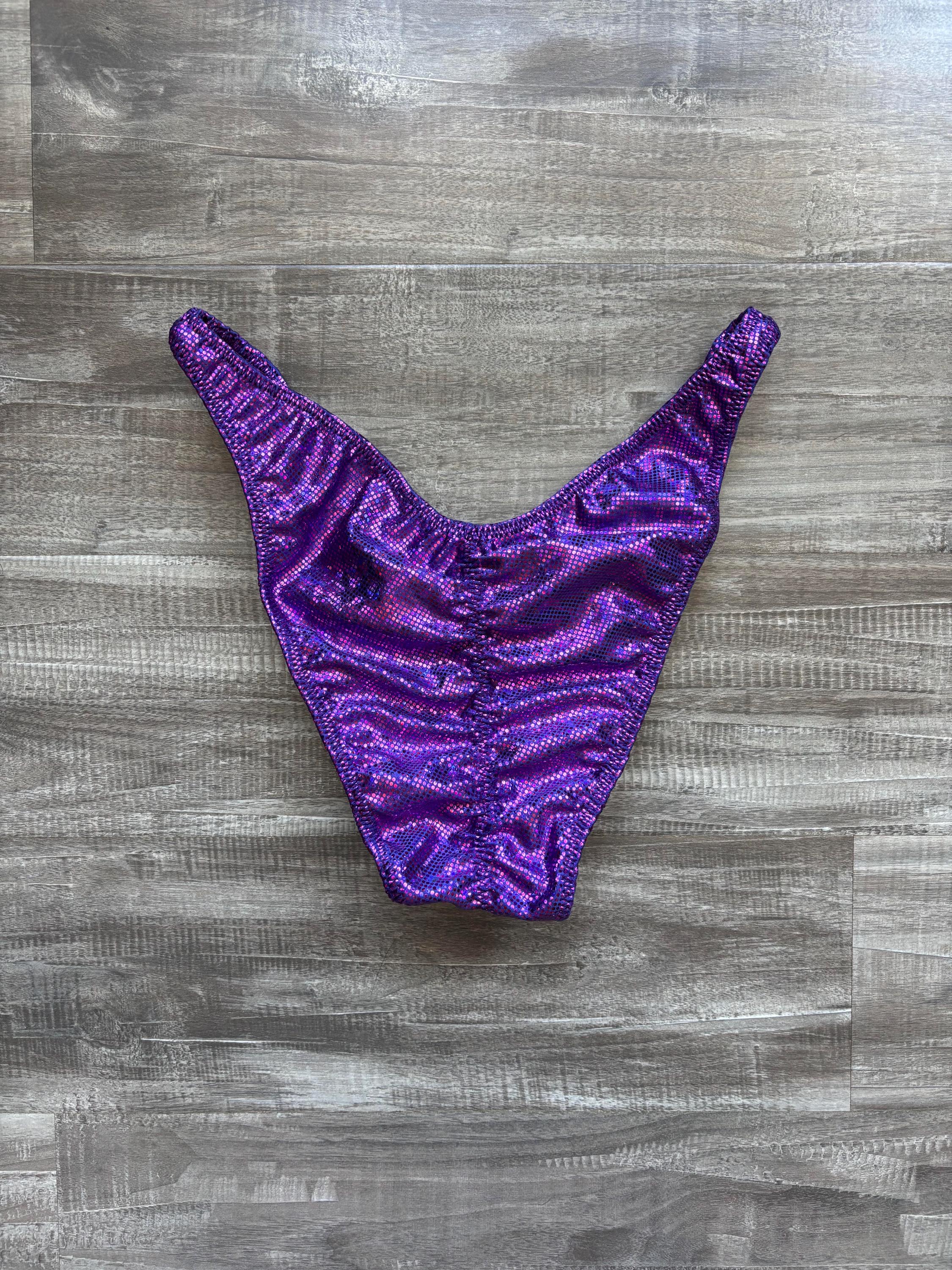 Custom Men's Bodybuilding Competition Trunks - Purple Fuchsia