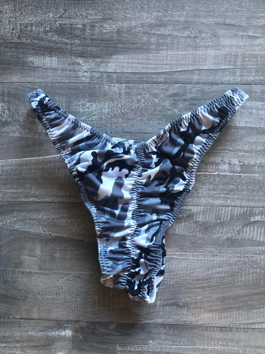 Custom Men's Bodybuilding Competition Trunks - Grey Camo