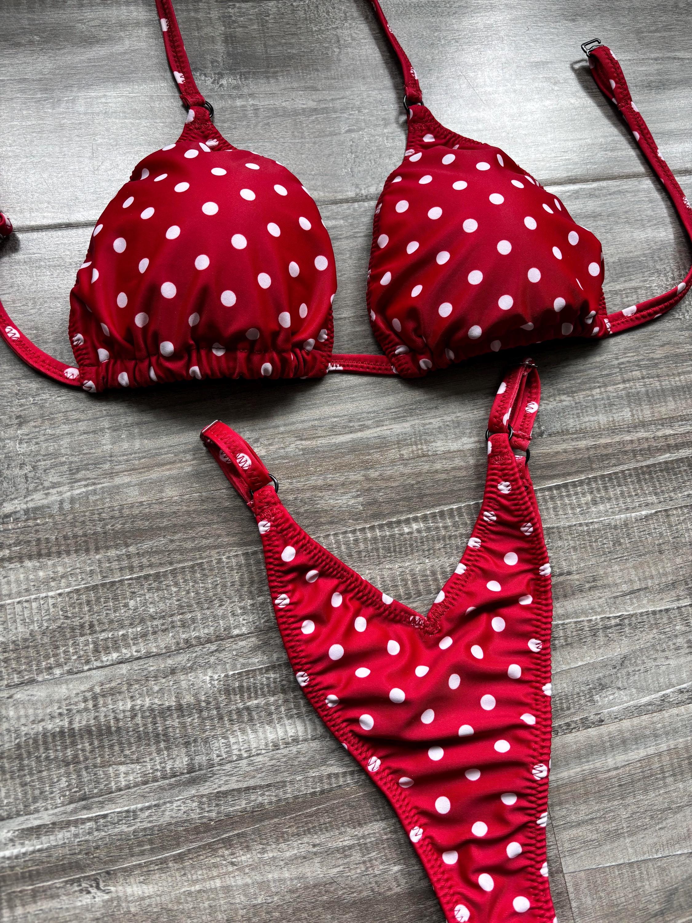 Practice Posing Suit - Red Polka Dot