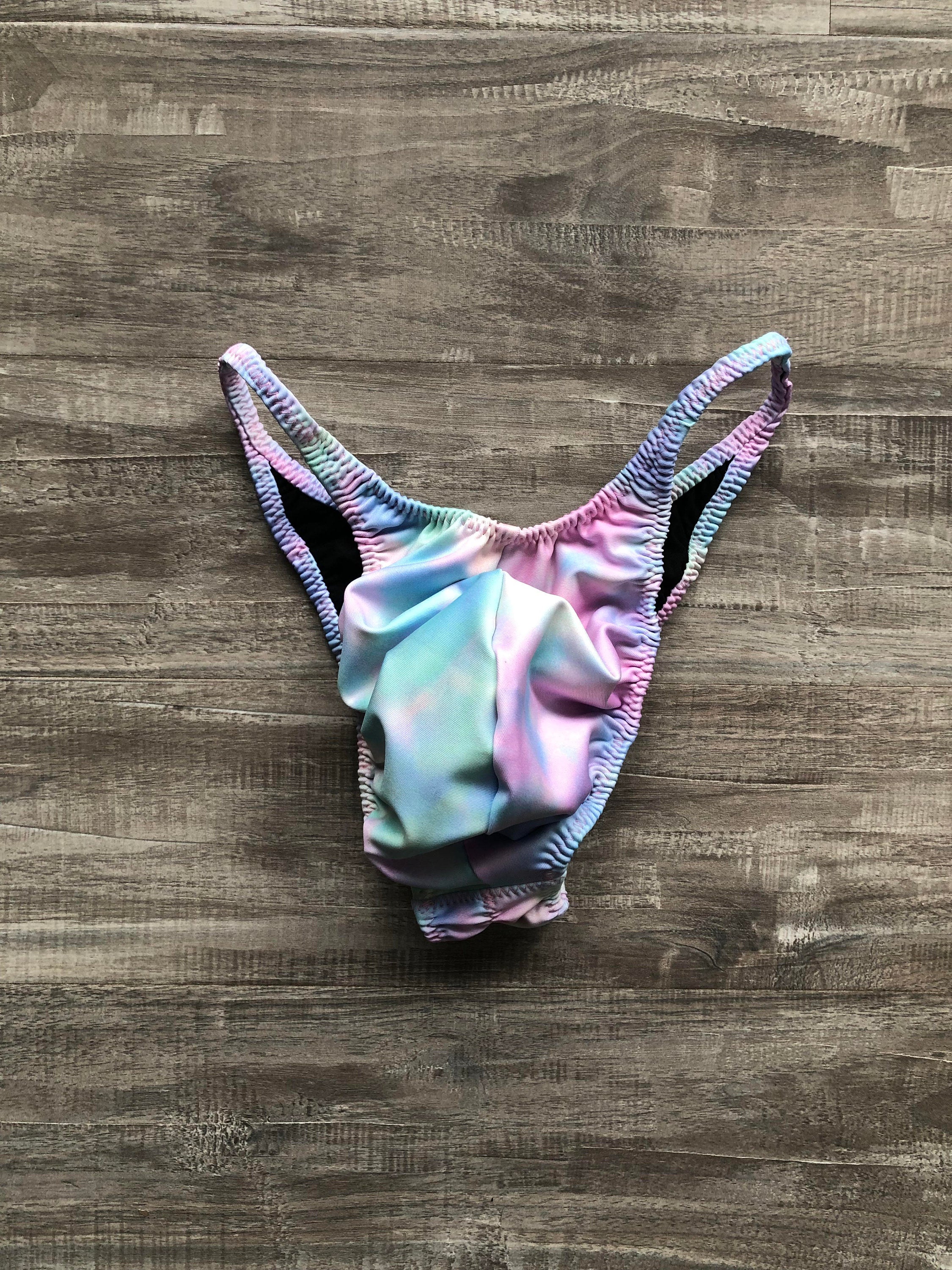 Custom Men's Bodybuilding Competition Trunks - Cotton Candy Tie Dye