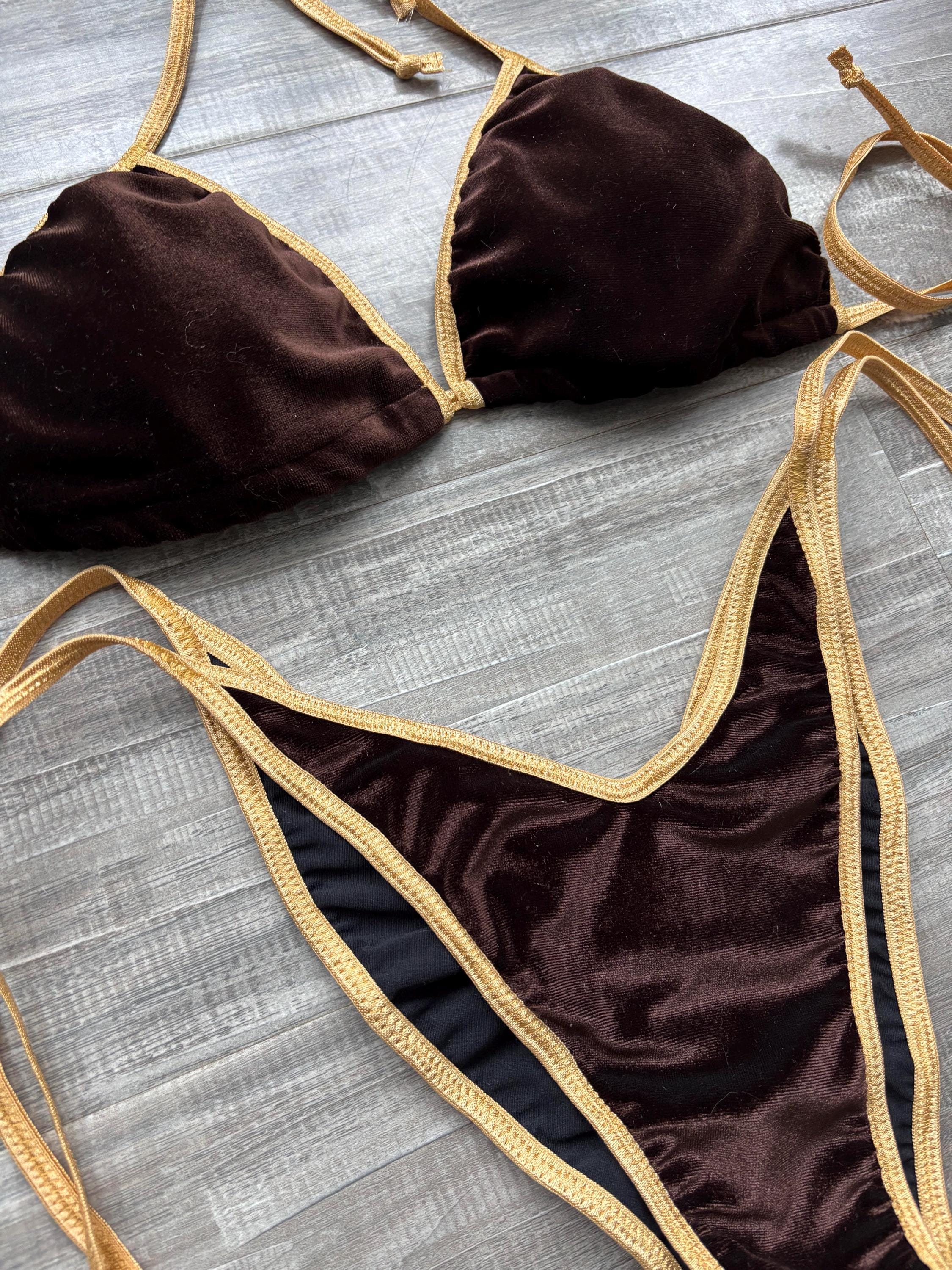 Practice Posing Suit - Chocolate Velvet