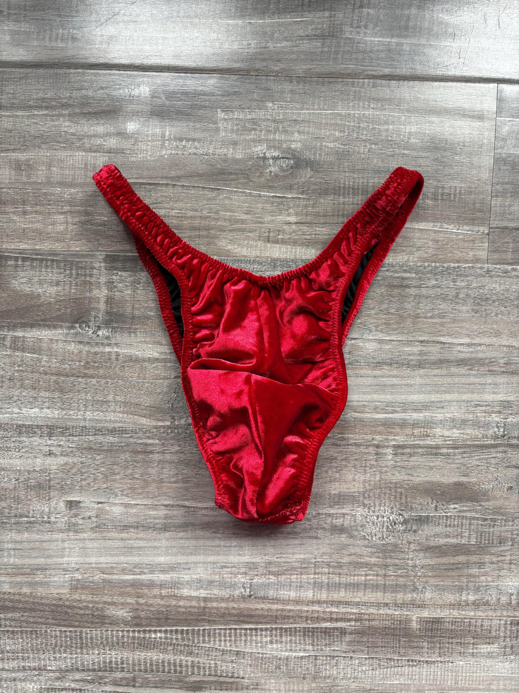 Custom Men's Bodybuilding Competition Trunks - Red Velvet