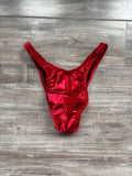 Custom Men's Bodybuilding Competition Trunks - Red Velvet