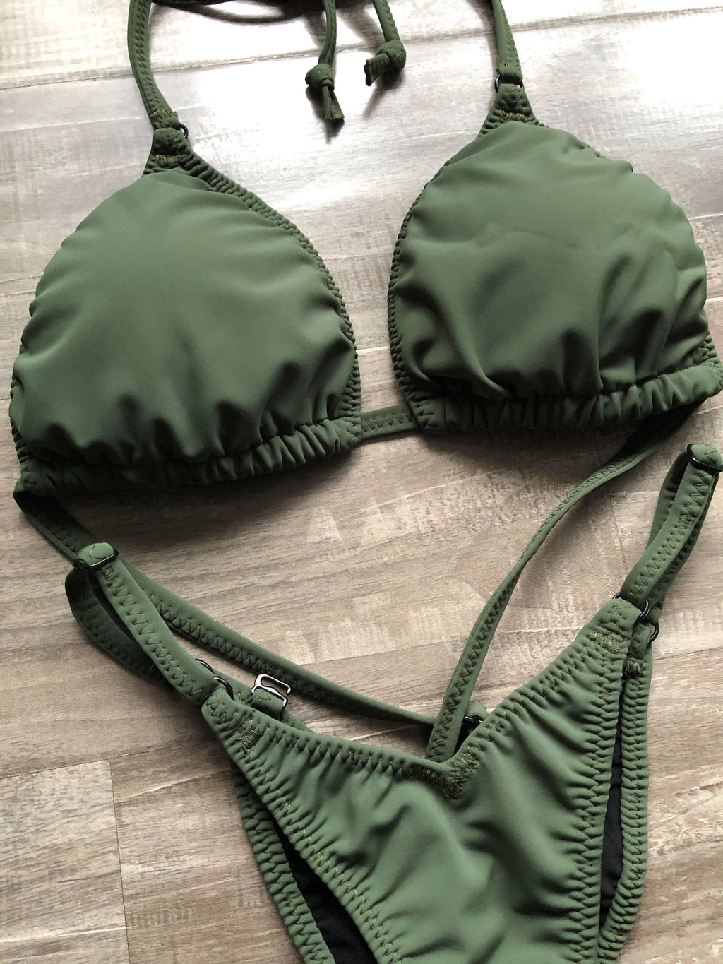 Practice Posing Suit - Matte Army Green