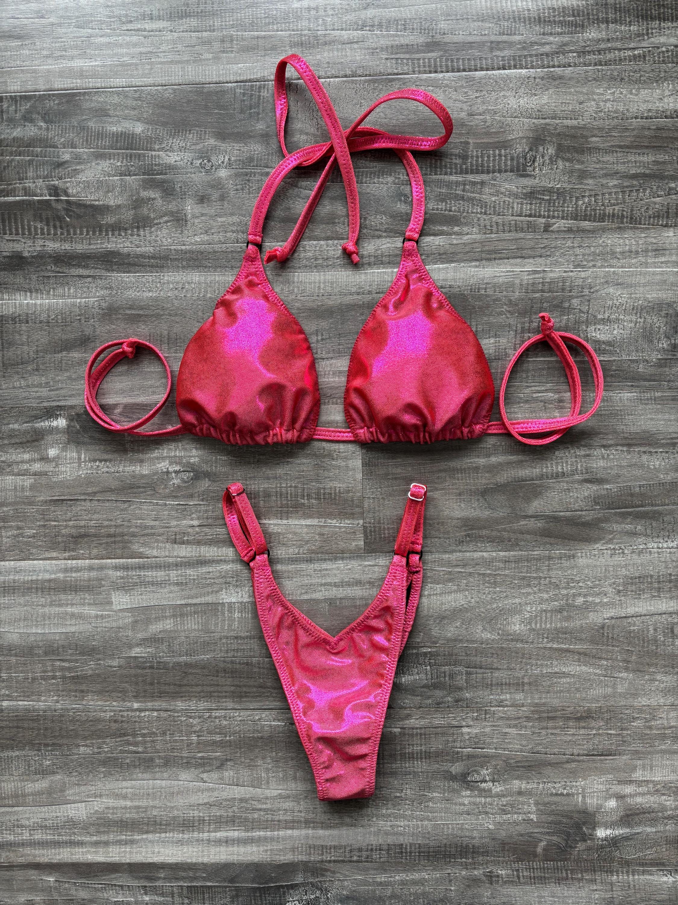 Practice Posing Suit - Coral Shimmer