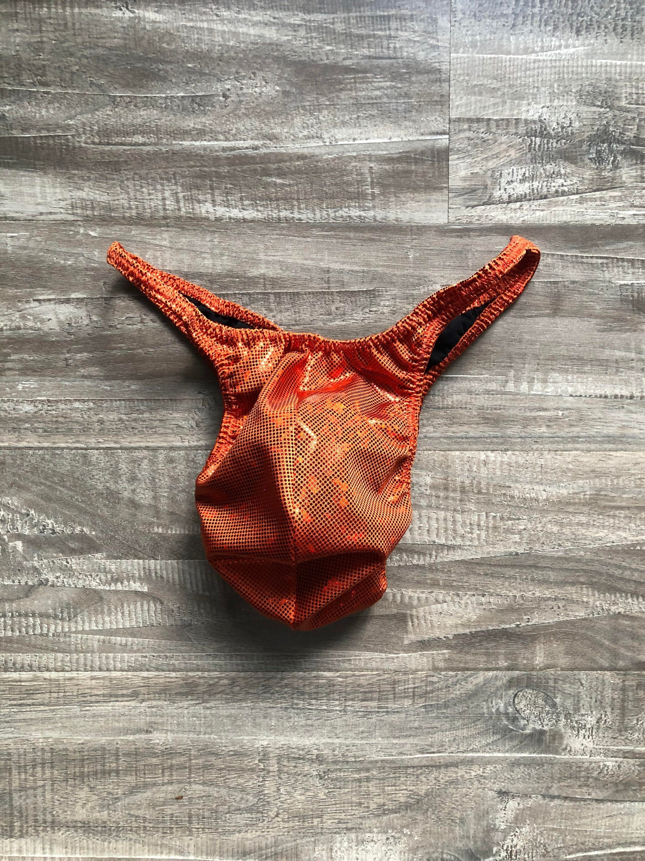 Custom Men's Bodybuilding Competition Trunks - Orange