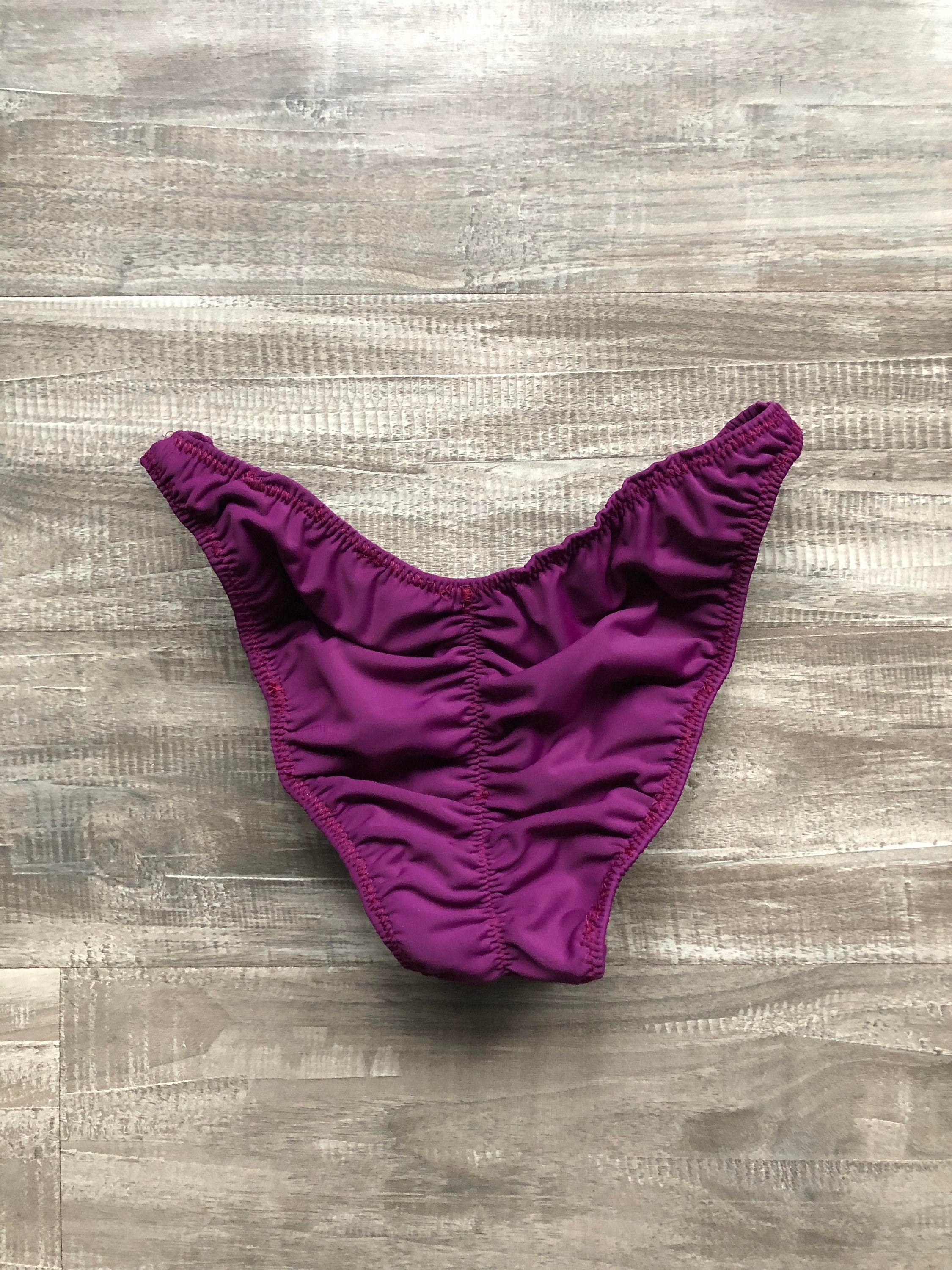 Custom Men's Bodybuilding Competition Trunks - Matte Plum