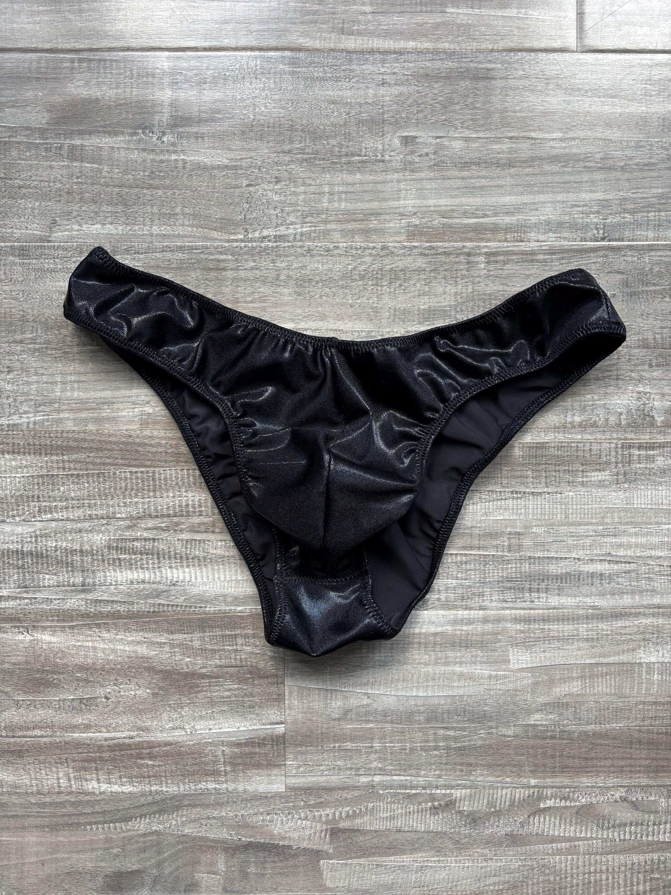 Custom Men's Classic Physique Competition Trunks - Black Shimmer