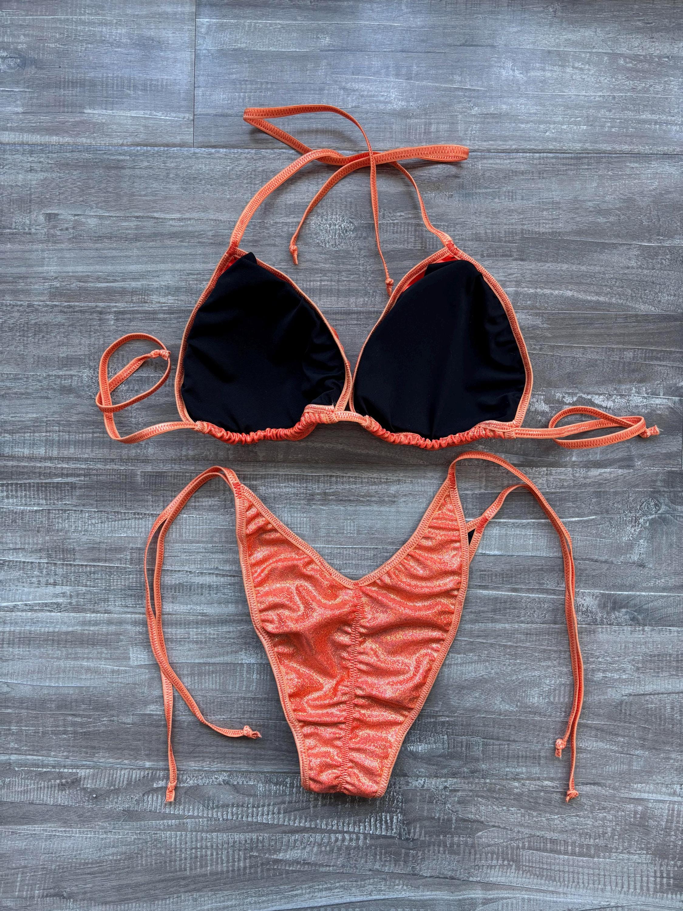 Practice Posing Suit - Orange Shimmer