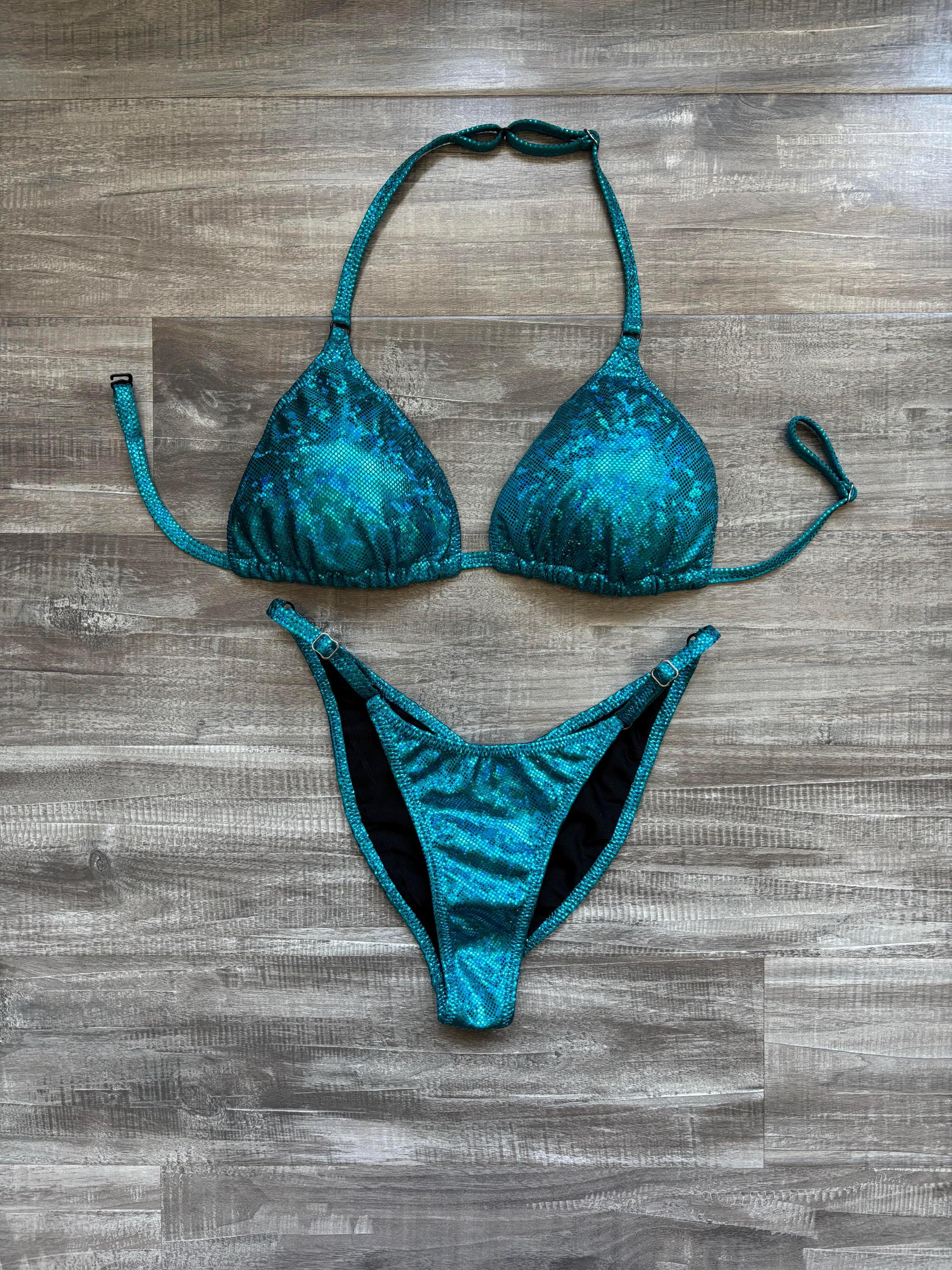 Fit Model Custom Competition Suit - Turquoise