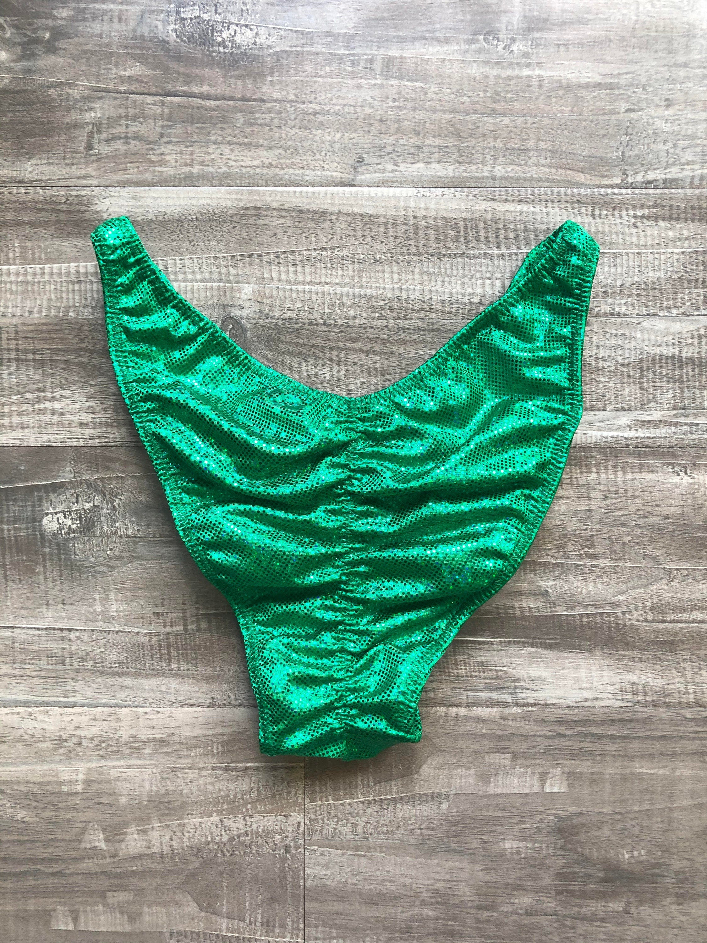 Custom Men's Bodybuilding Competition Trunks - Kelly Green