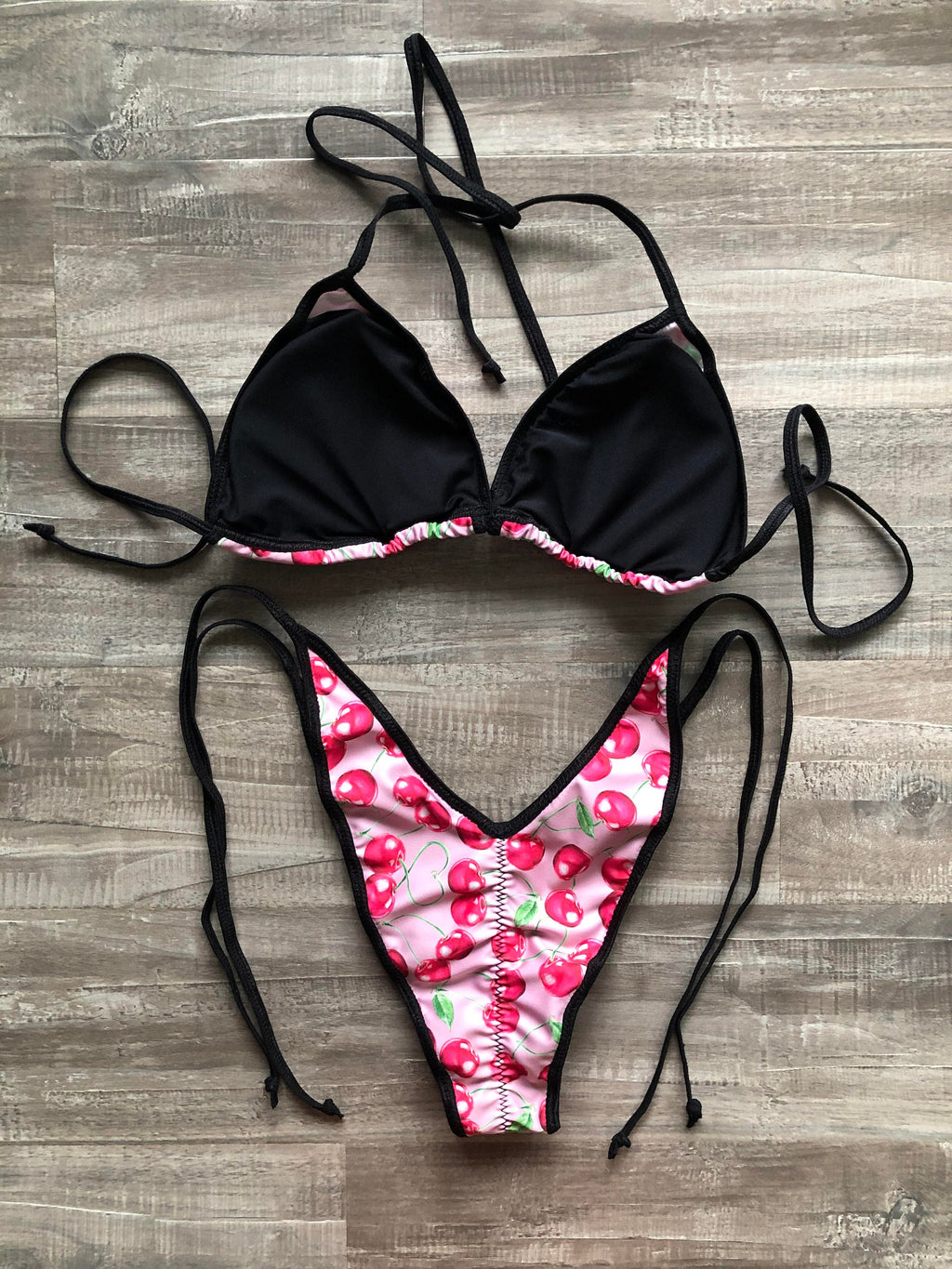 Practice Posing Suit - Pink Cherries
