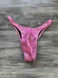 Custom Men's Bodybuilding Competition Trunks - Silver Pink