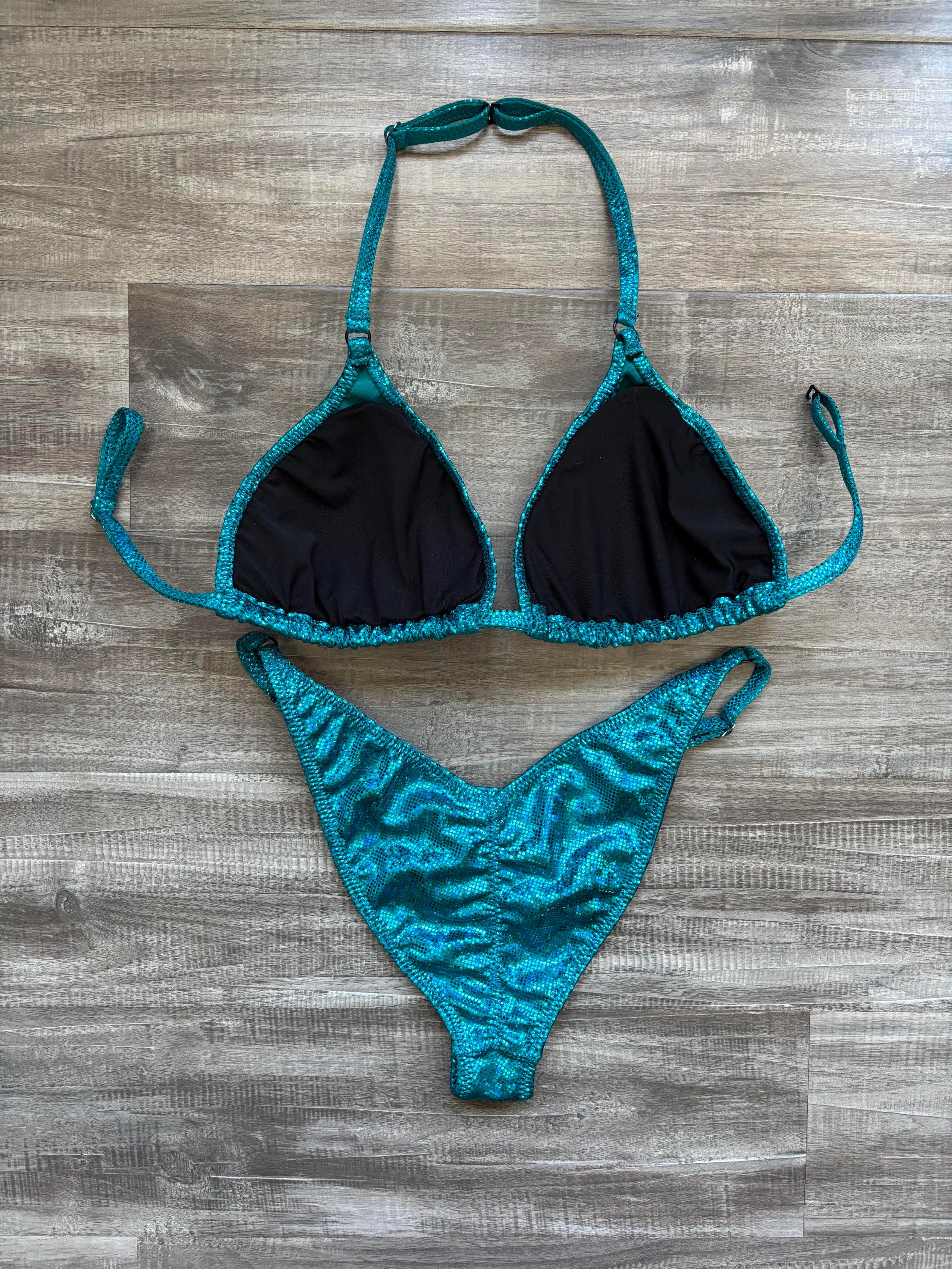 Fit Model Custom Competition Suit - Turquoise