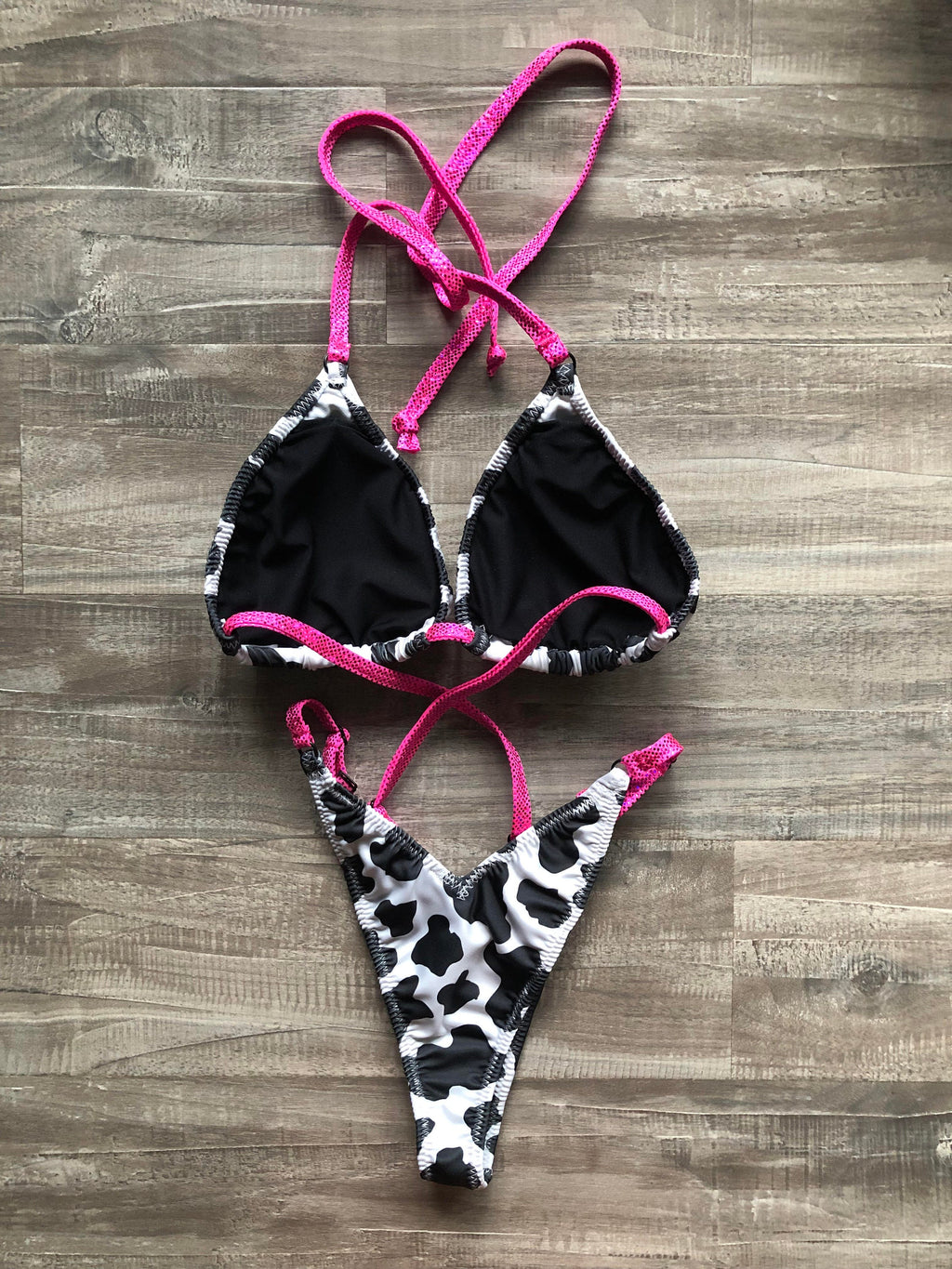 Practice Posing Suit - Cow Print - NPC IFBB OCB - Ready Made