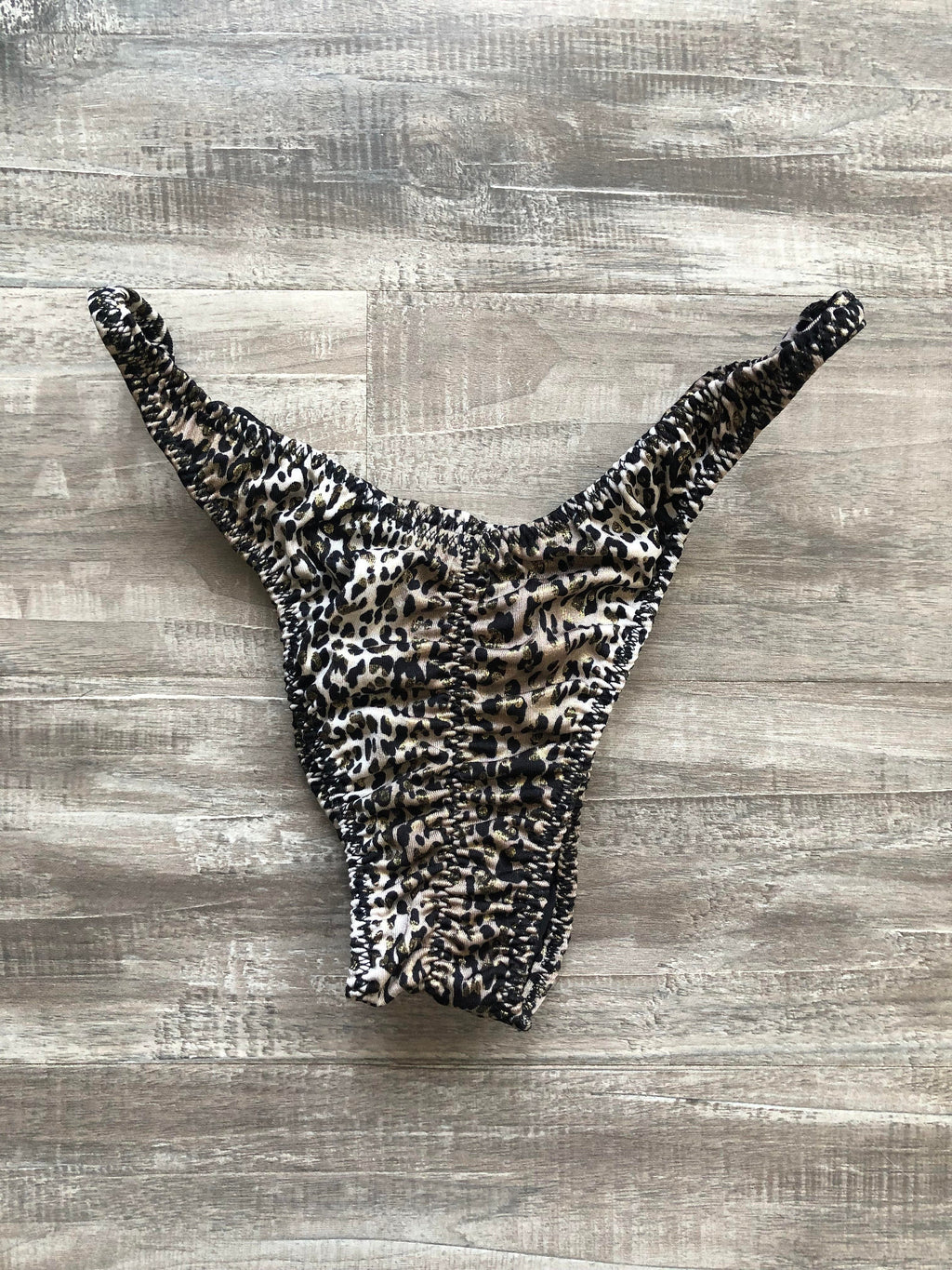 Custom Men's Bodybuilding Competition Trunks - Leopard Print