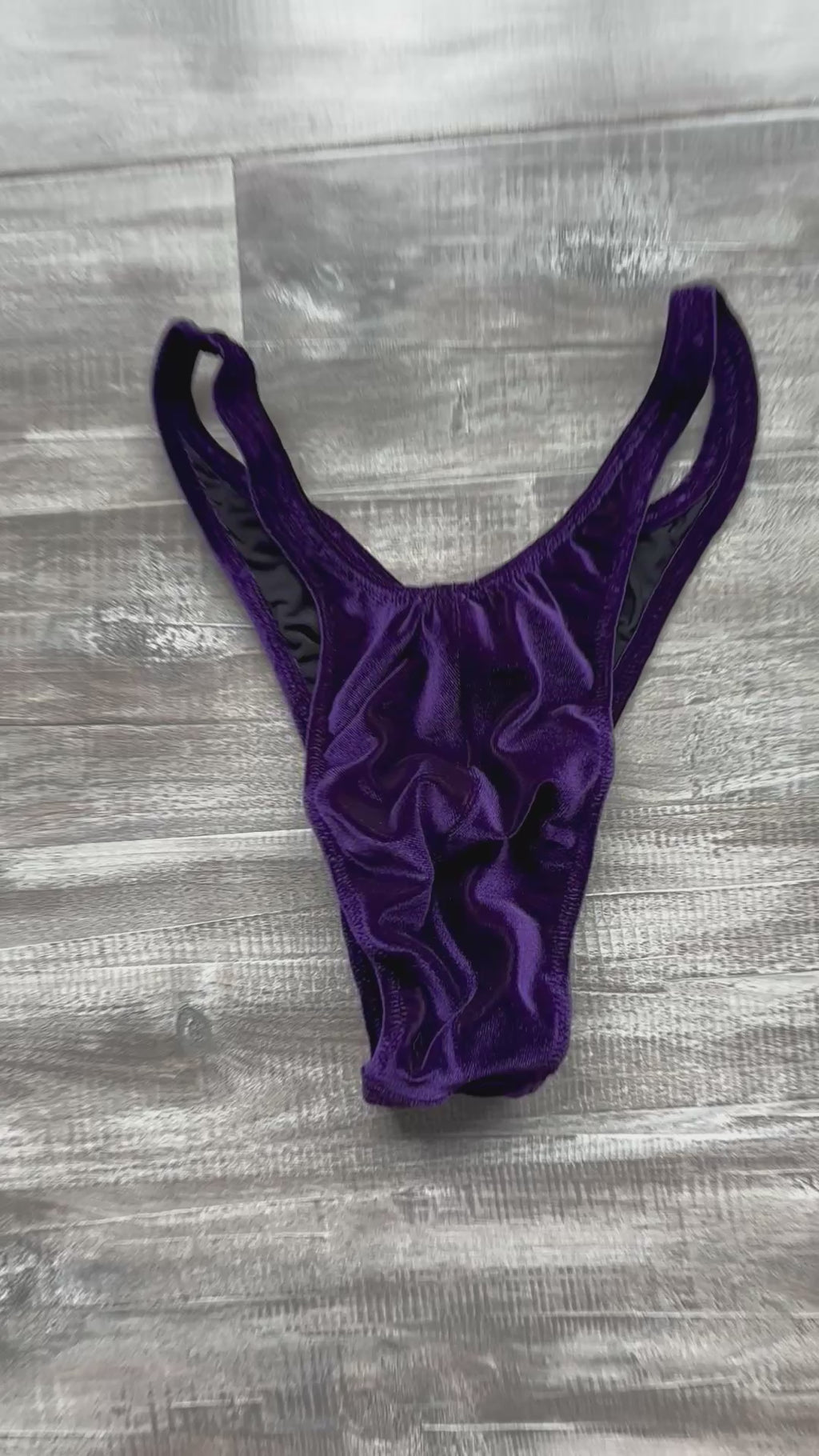 Custom Men's Bodybuilding Competition Trunks - Purple Velvet