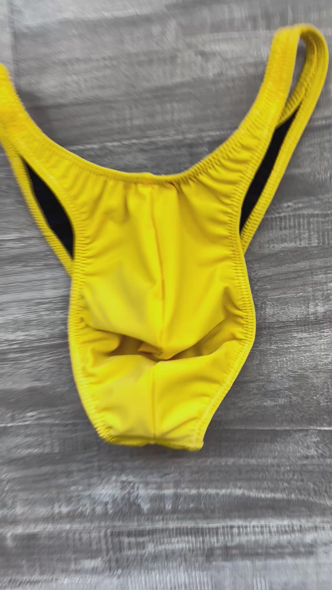 Custom Men's Bodybuilding Competition Trunks - Matte Yellow
