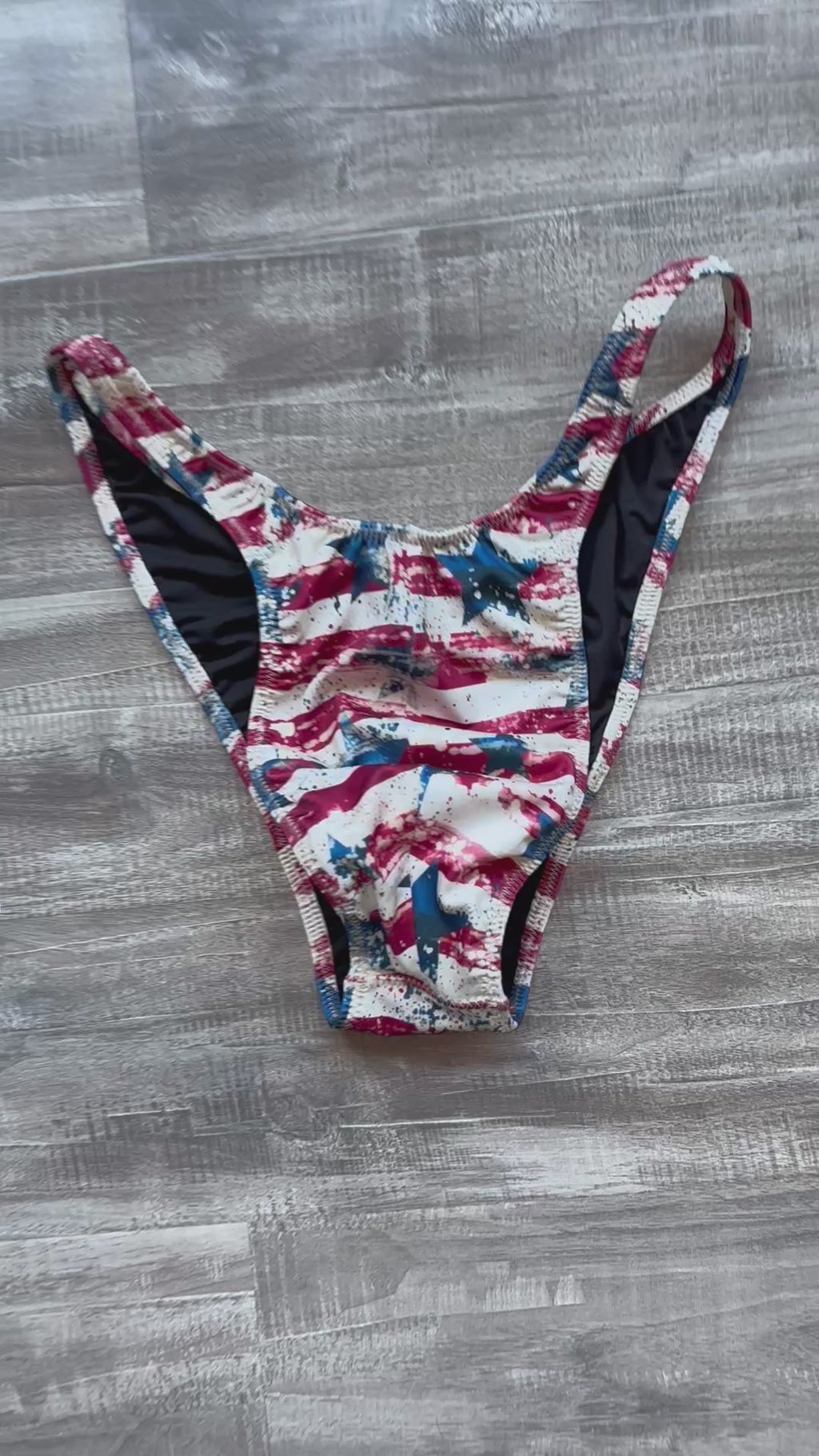 Custom Men's Bodybuilding Competition Trunks - Distressed American Flag