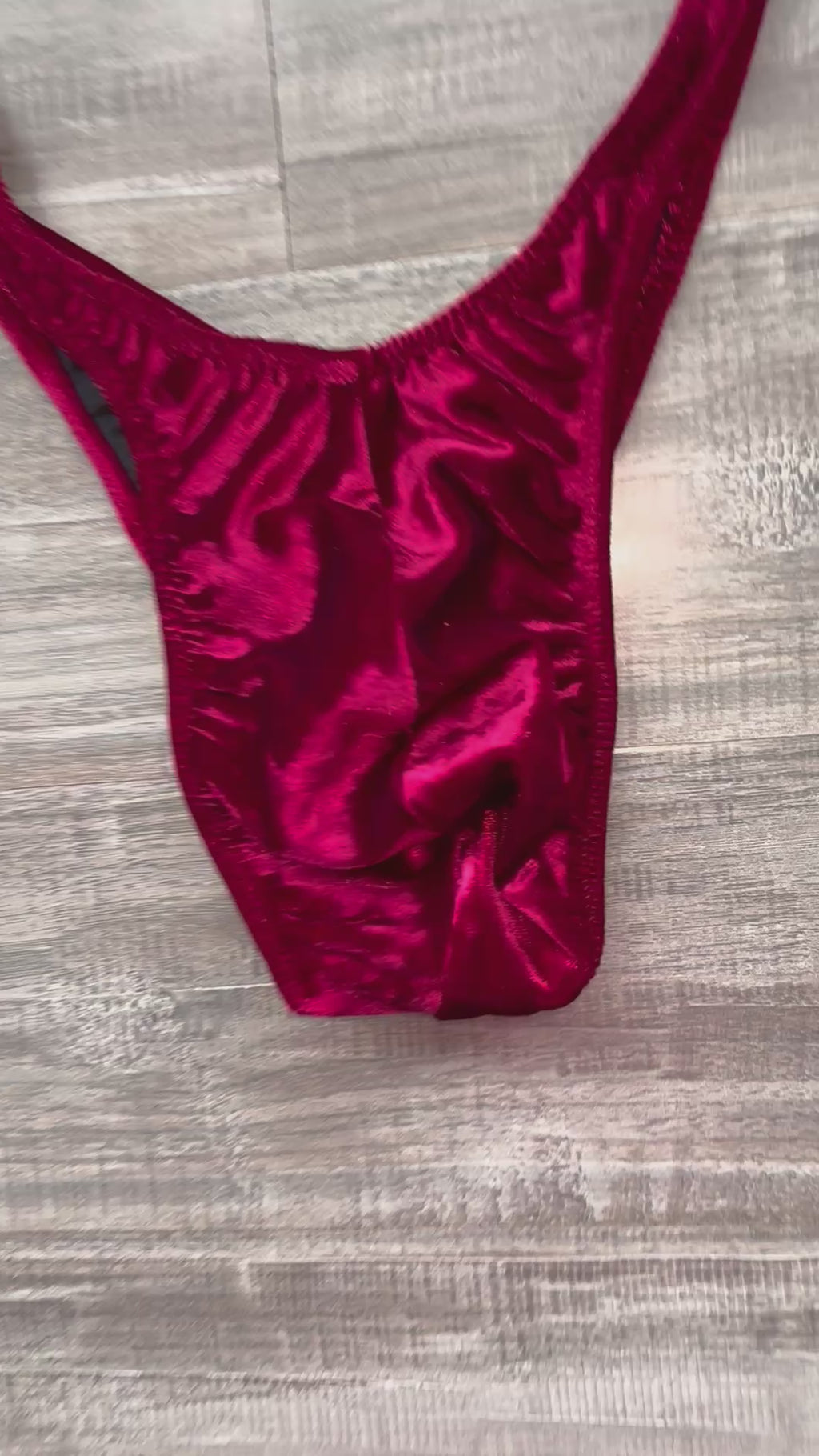 Custom Men's Bodybuilding Competition Trunks - Burgundy Velvet