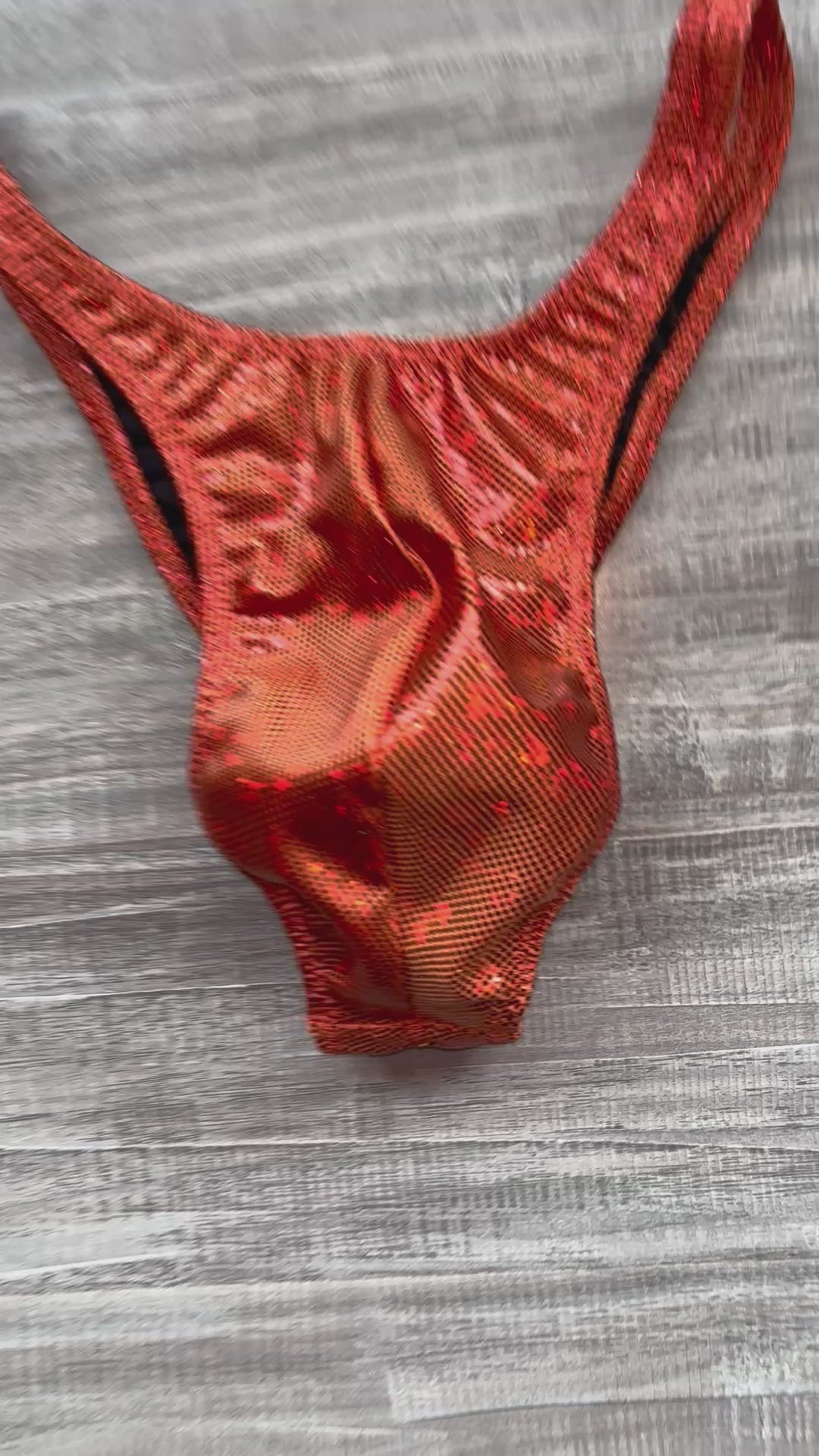 Custom Men's Bodybuilding Competition Trunks - Orange