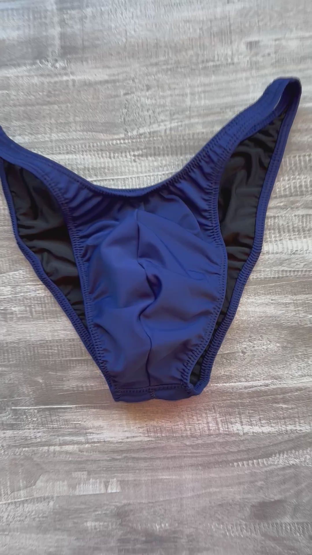 Custom Men's Bodybuilding Competition Trunks - Matte Navy Blue