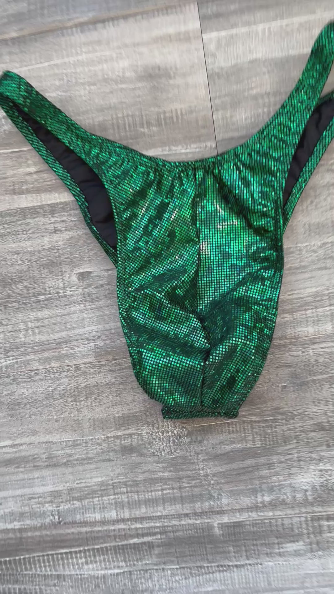 Custom Men's Bodybuilding Competition Trunks - Emerald Green