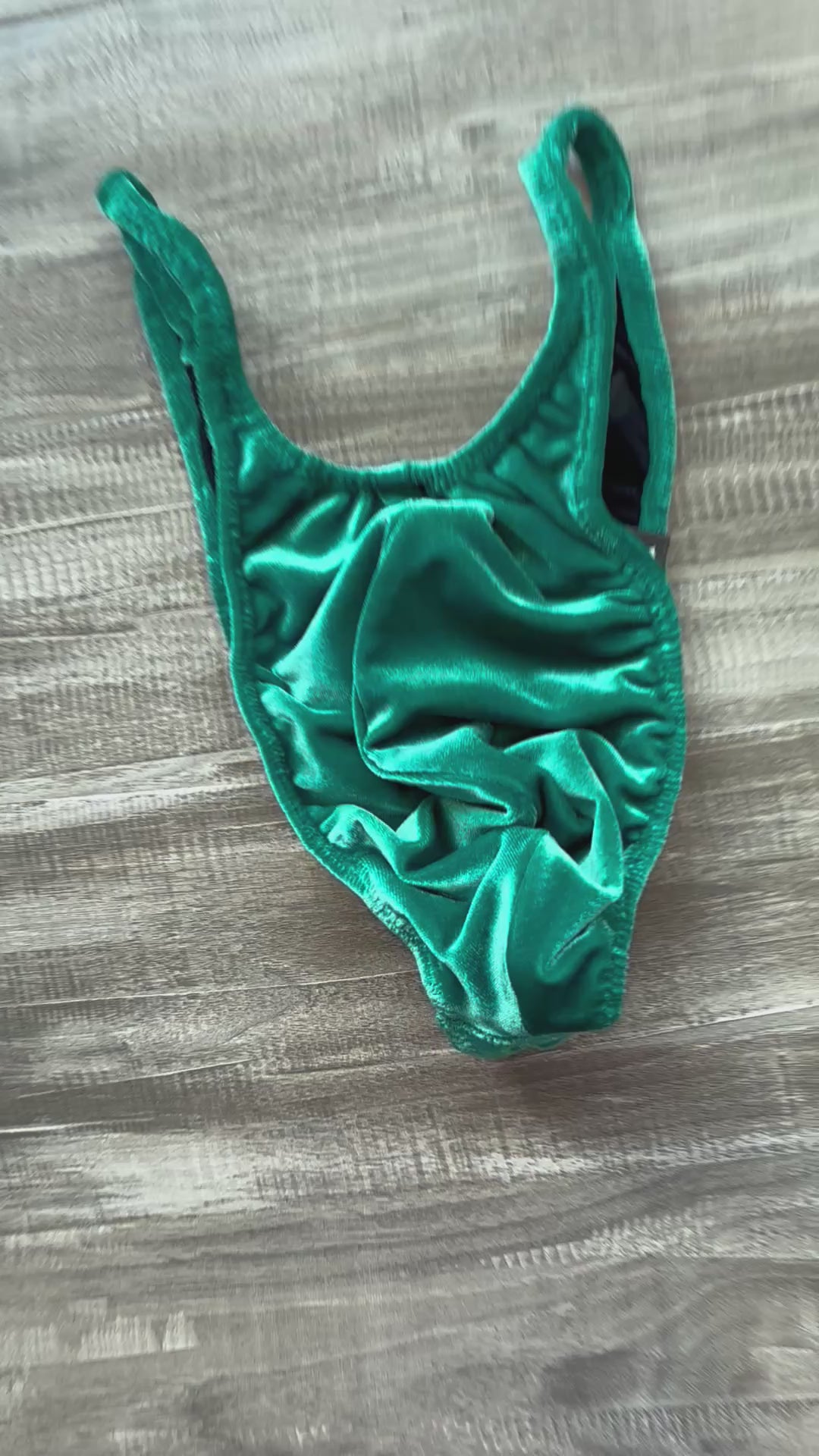 Custom Men's Bodybuilding Competition Trunks - Teal Velvet