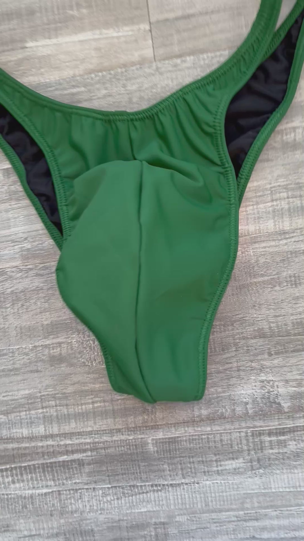Custom Men's Bodybuilding Competition Trunks - Matte Forest Green