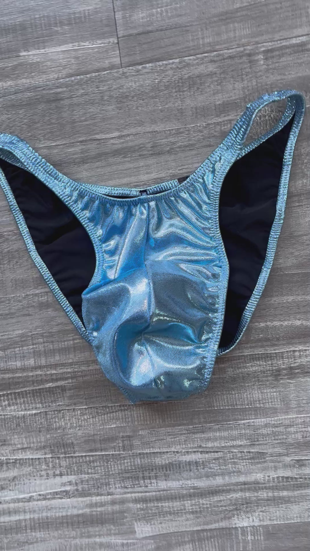 Custom Men's Bodybuilding Competition Trunks - Ice Blue