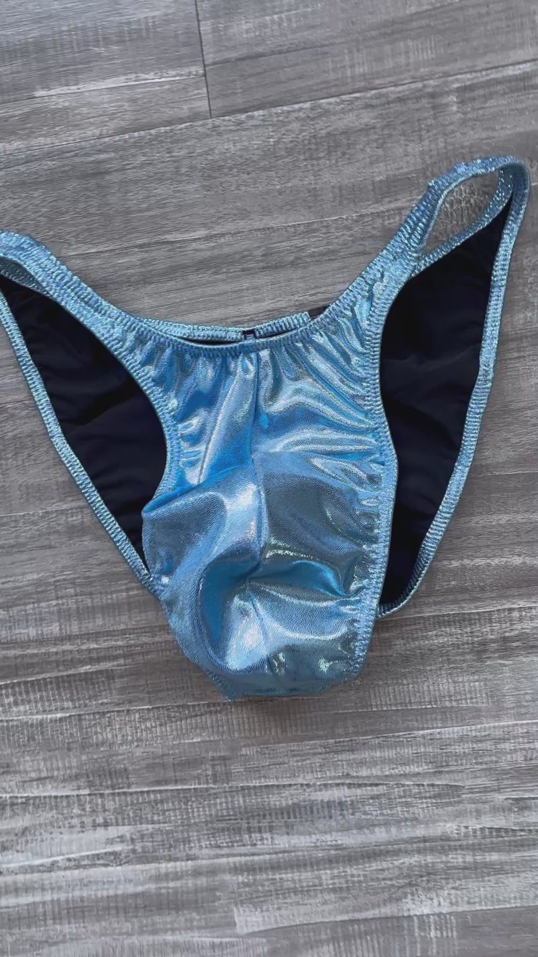 Custom Men's Bodybuilding Competition Trunks - Ice Blue