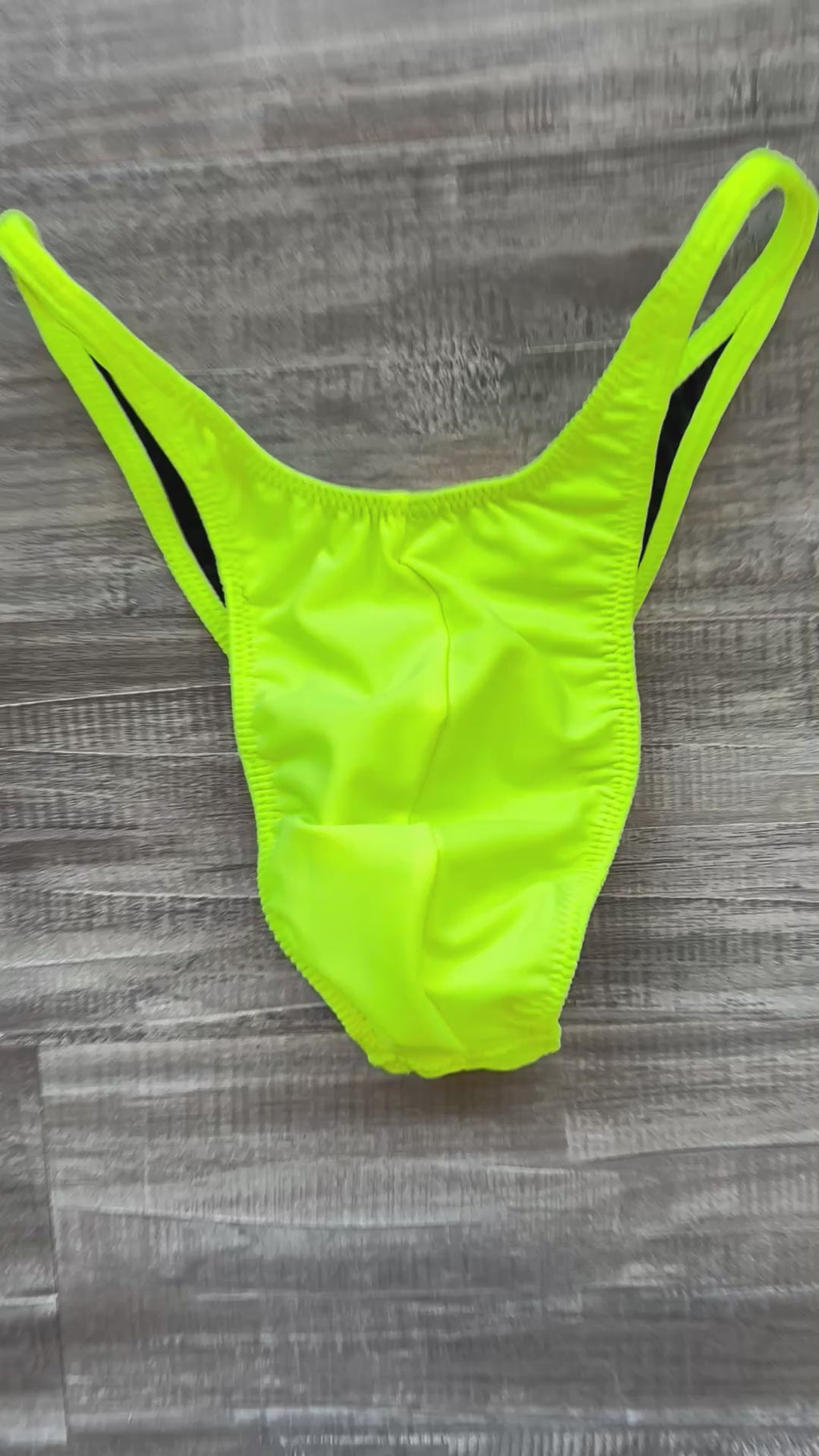 Custom Men's Bodybuilding Competition Trunks - Matte Neon Yellow