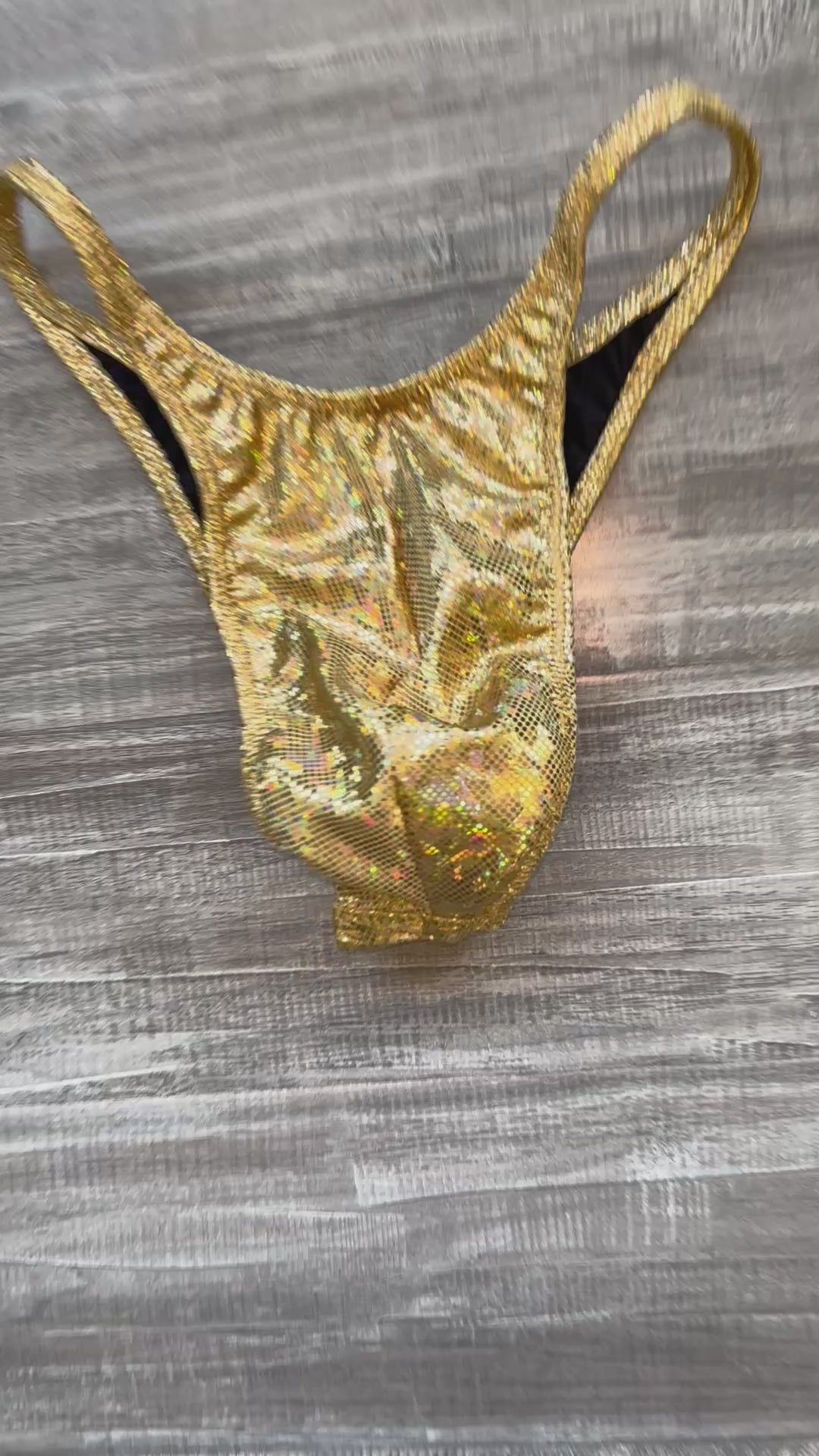 Custom Men's Bodybuilding Competition Trunks - Gold