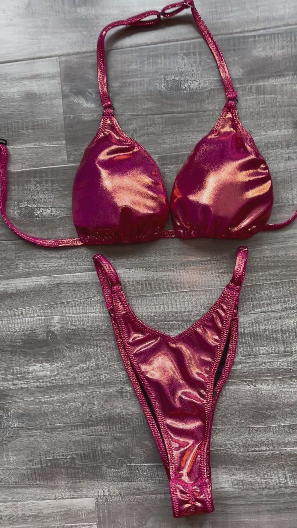 Practice Posing Suit - Sangria Shimmer