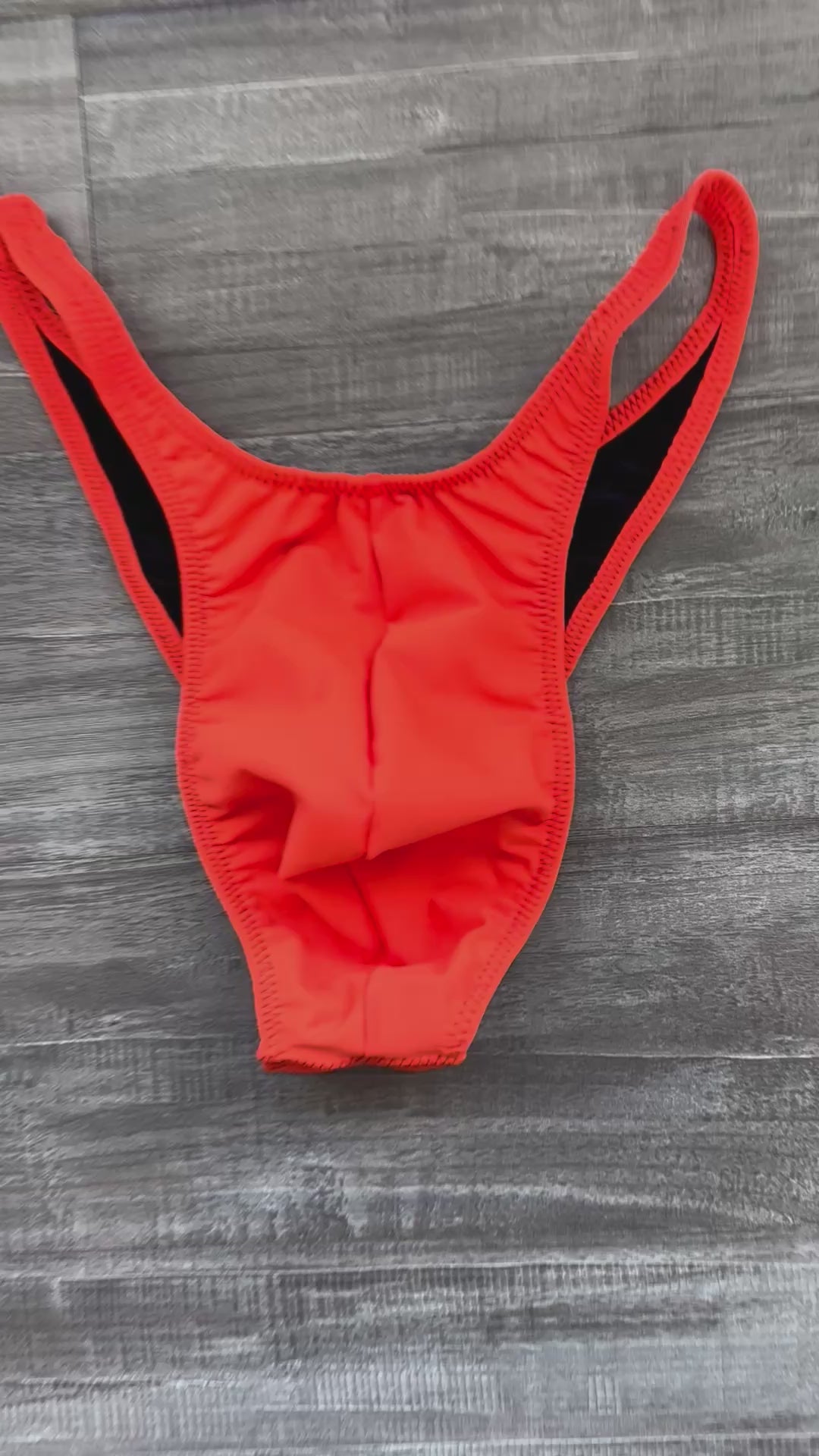 Custom Men's Bodybuilding Competition Trunks - Matte Orange