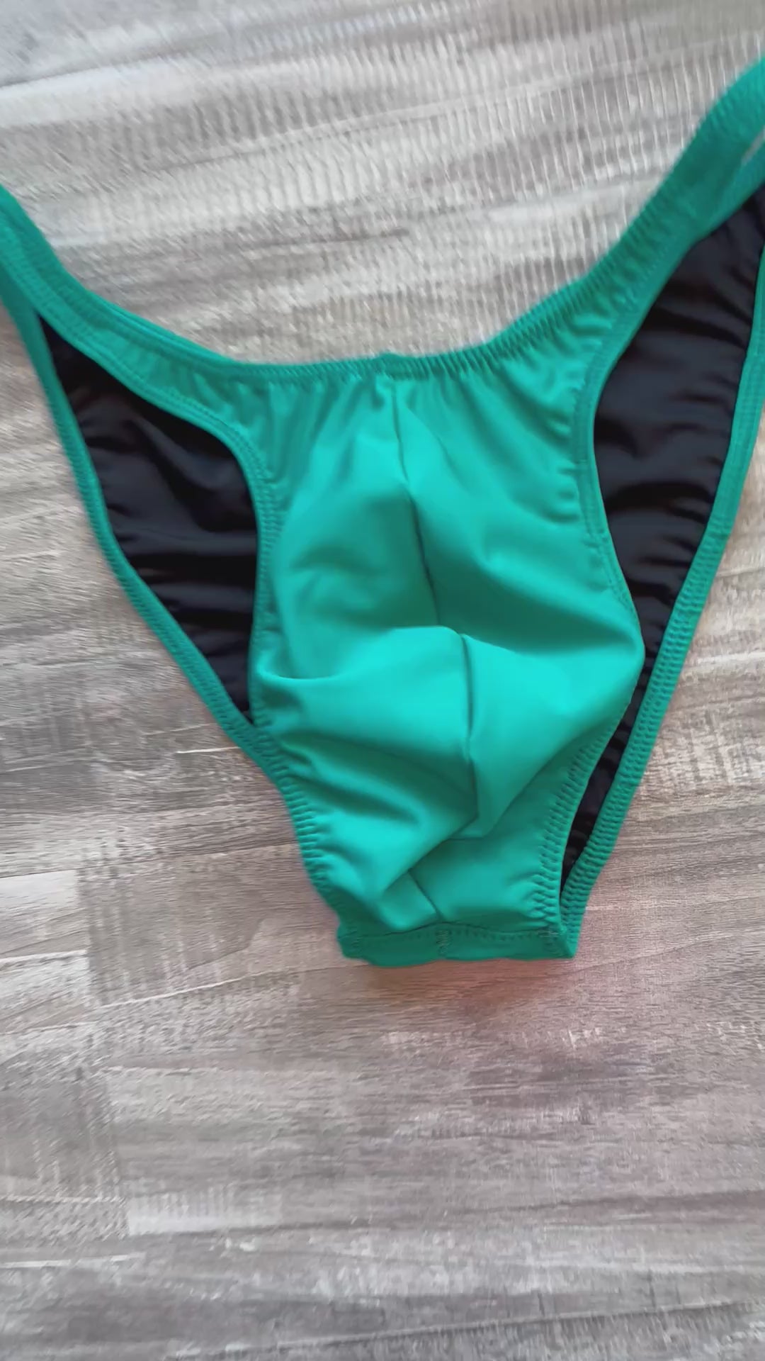 Custom Men's Bodybuilding Competition Trunks - Matte Peacock