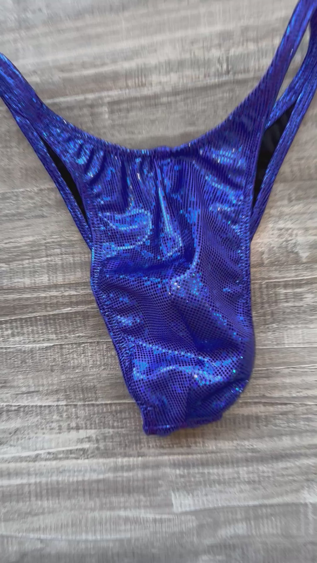 Custom Men's Bodybuilding Competition Trunks - Blue Purple
