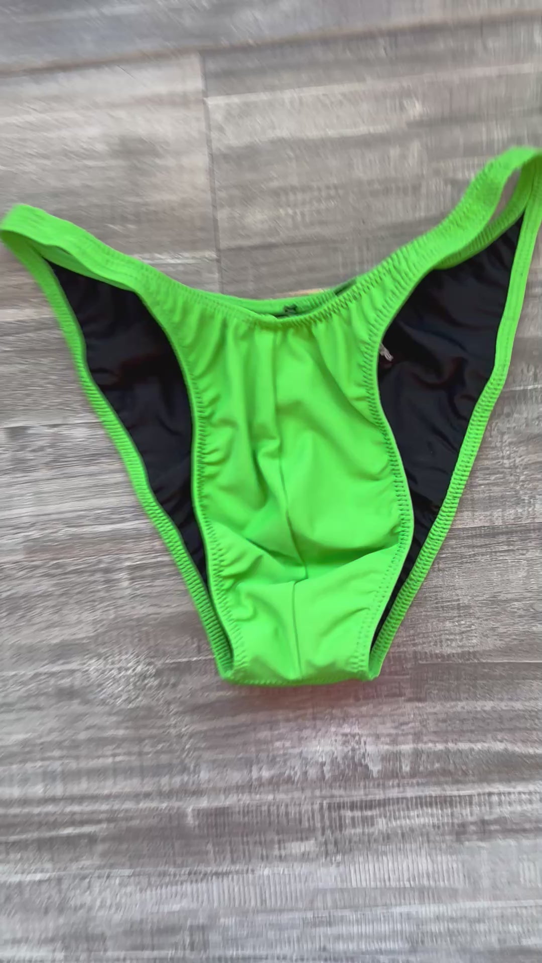 Custom Men's Bodybuilding Competition Trunks - Matte Grass Green