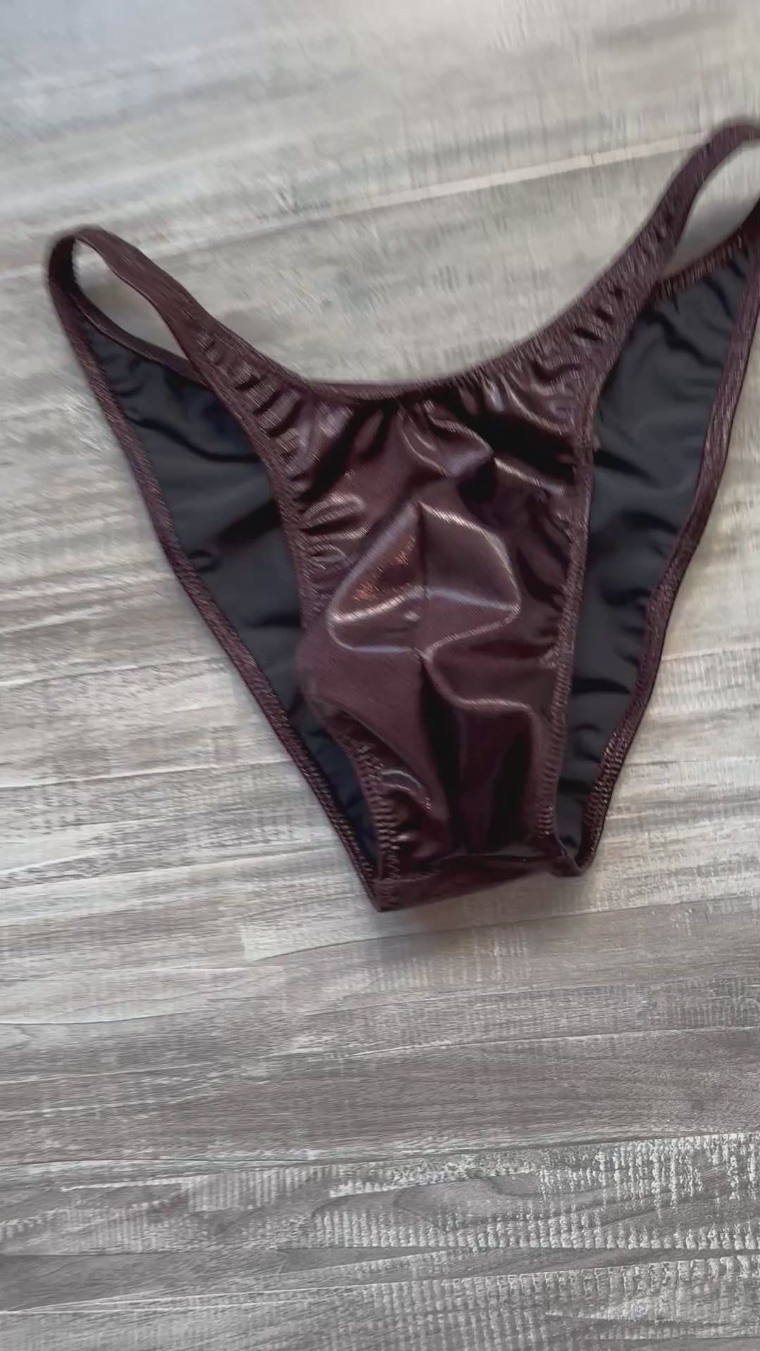 Custom Men's Bodybuilding Competition Trunks - Espresso Shimmer